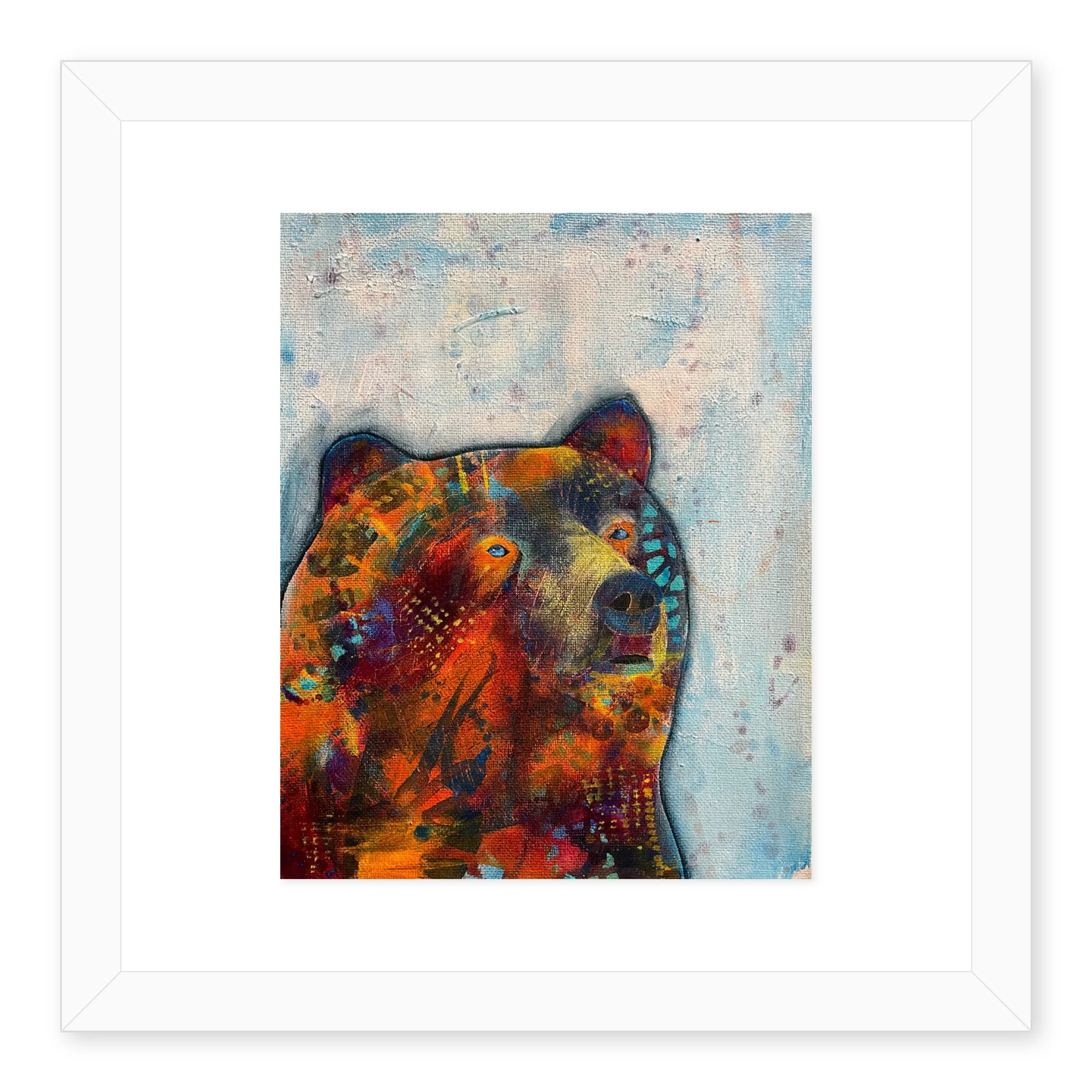 Bear-Art_Faithful-Bear_Natalie-Marquis_white-mat-white-frame.jpg