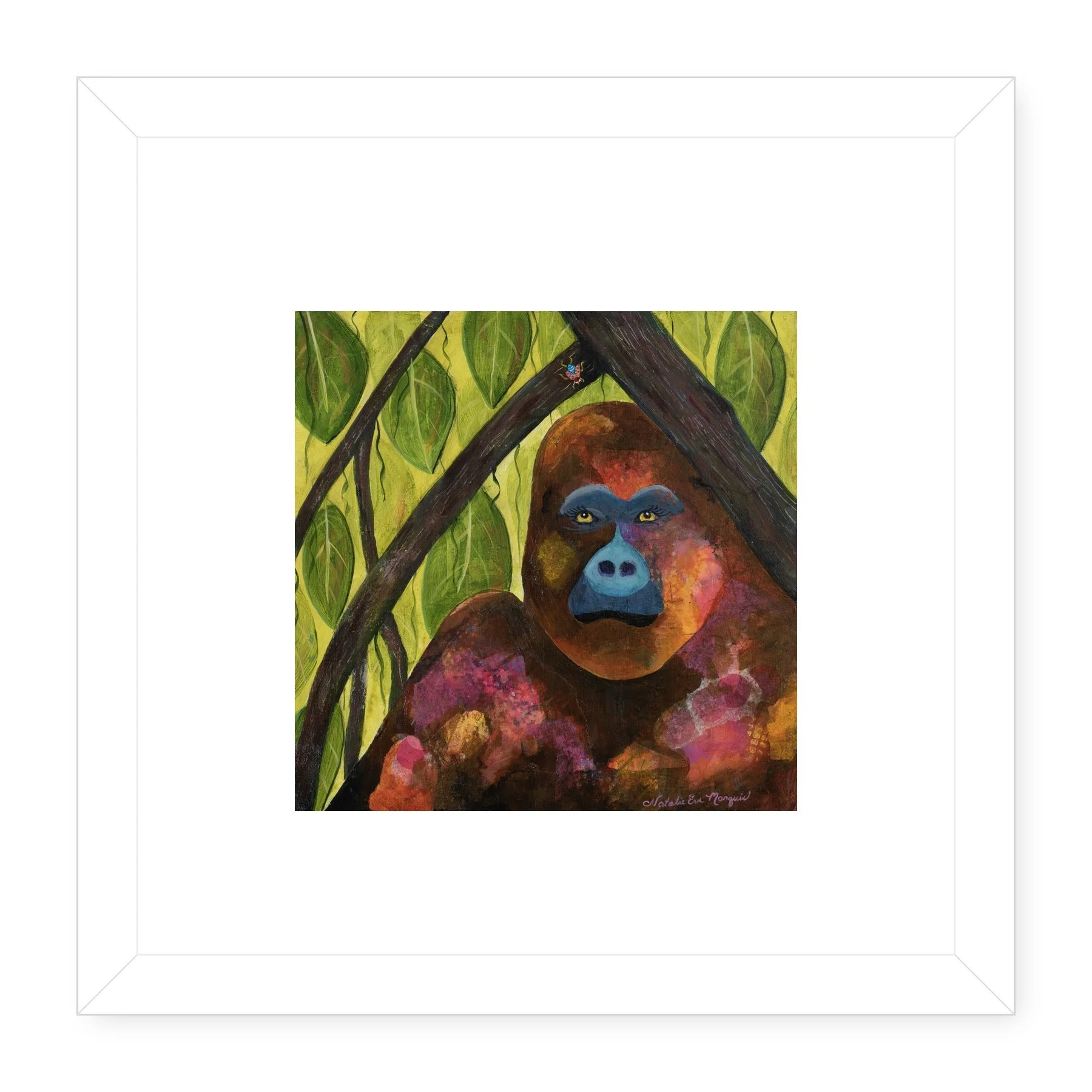 Gorilla-Art_Big-and-Small_Natalie-Marquis_WHITE_MAT_WHITE_GALLERY_FRAME.jpg