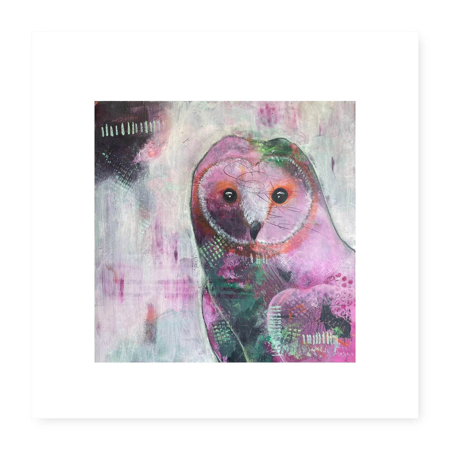 Softly I Hoot Owl Art Print
