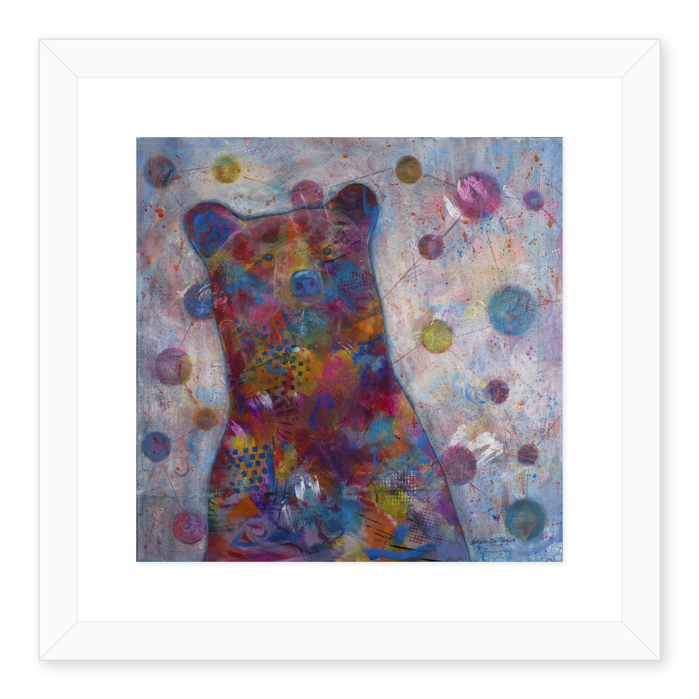 Bear-Art_Cosmic-Bear_Natalie-Marquis_white-mat-white-frame.jpg