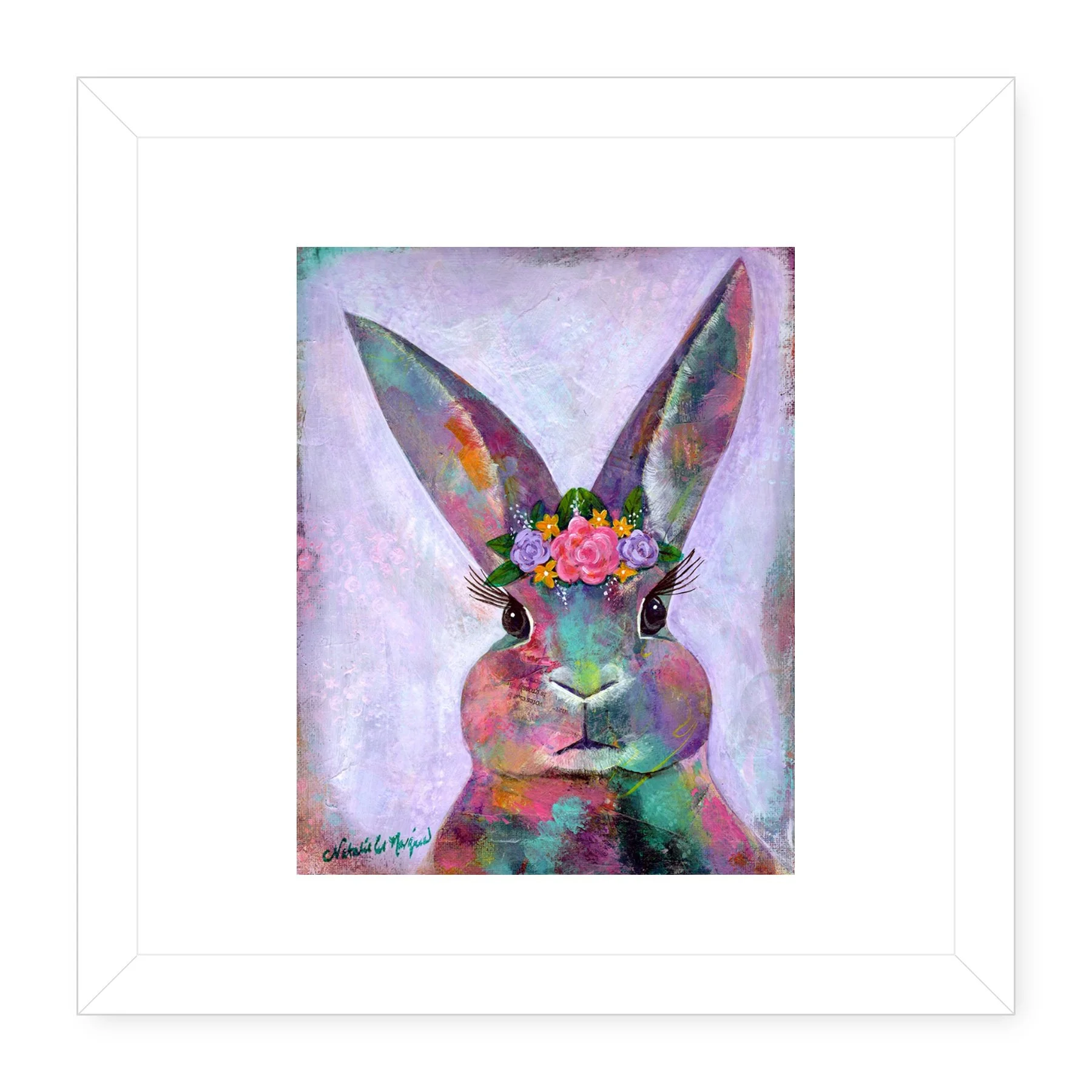 Bunny-Art_Floral-Bunny_Natalie-Marquis_1__WHITE_MAT_WHITE_GALLERY_FRAME.jpg