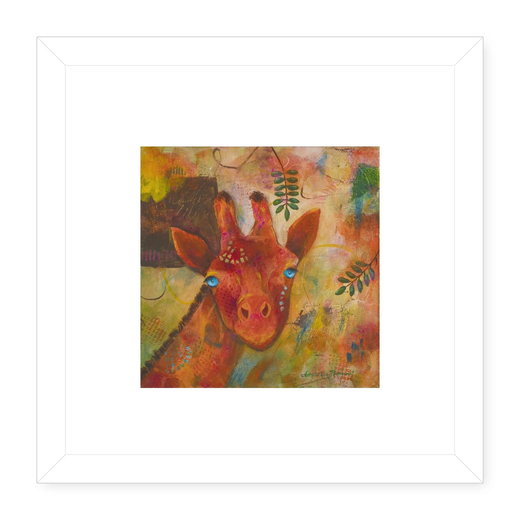 Giraffe-Art_Blue-Eyes_Natalie-Marquis_WHITE_MAT_WHITE_GALLERY_FRAME.jpg