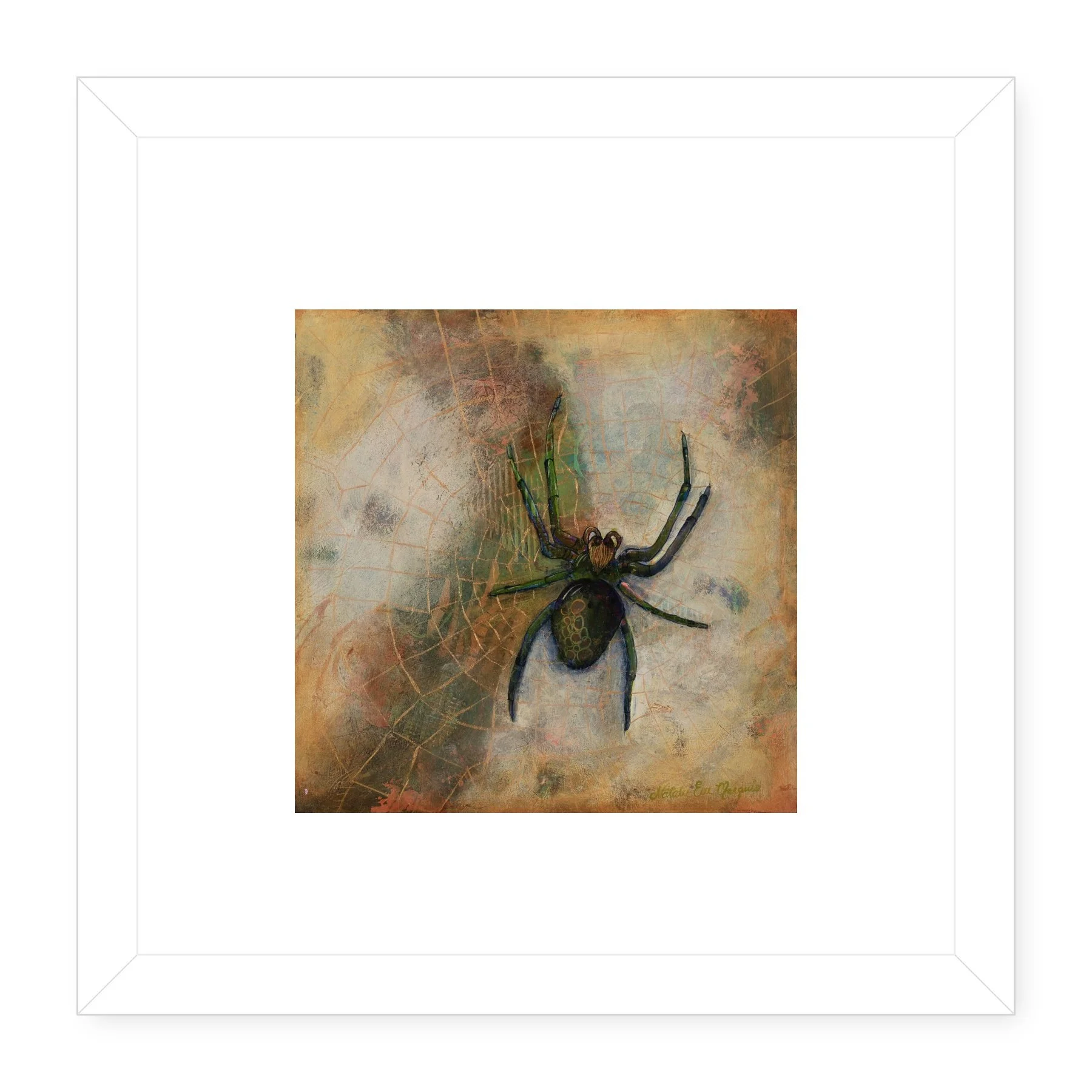 Spinning-Gold-spider_12x12_Natalie-Marquis_ID-373_1000px_WHITE_MAT_WHITE_GALLERY_FRAME.jpg