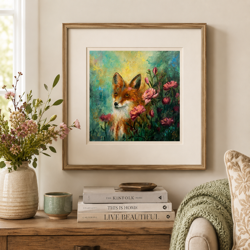 Fox in Morning Light Art Print