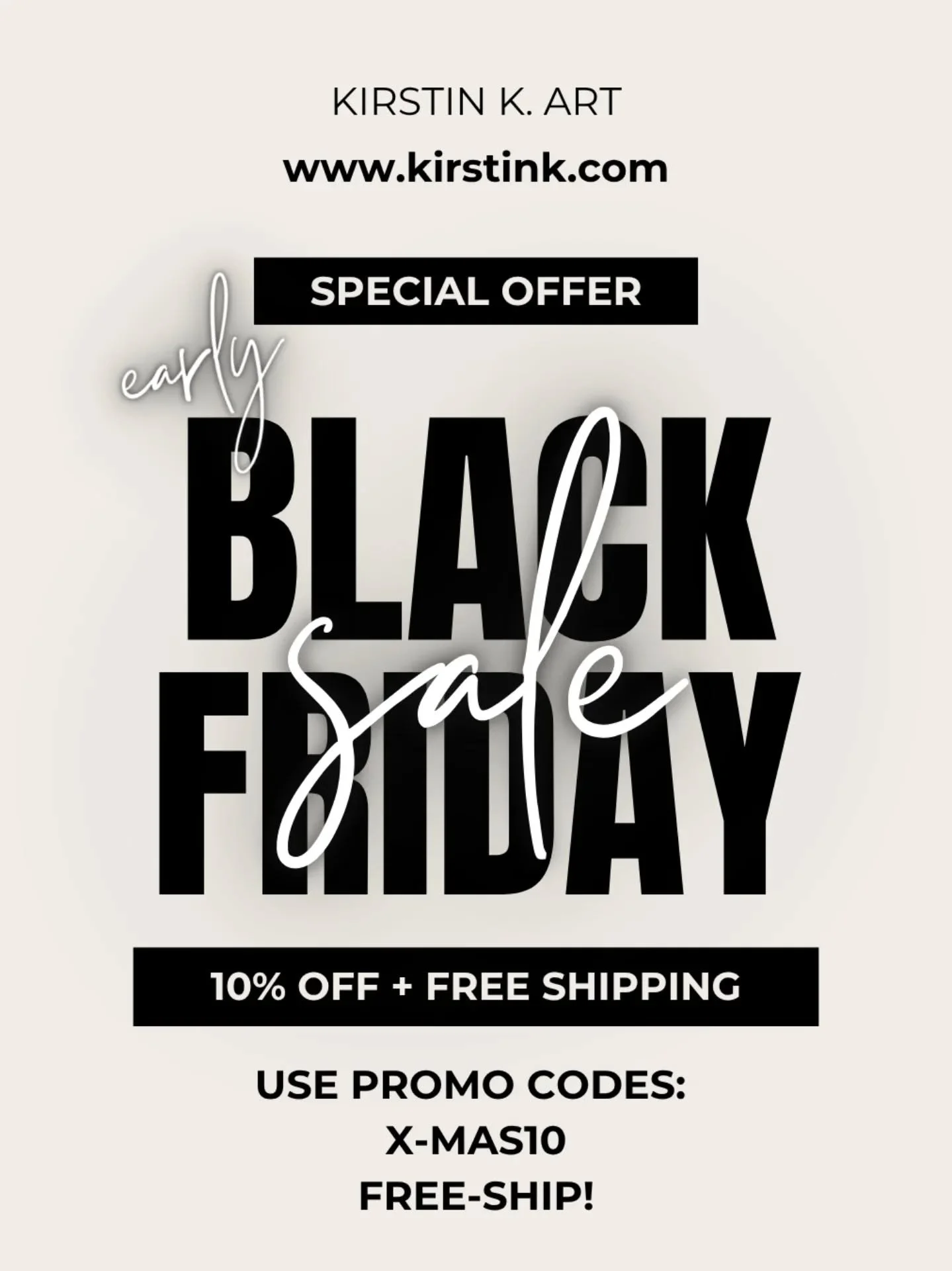 I'm putting my early Black Friday sale out for you all now! God told me to lower my prices already but now on top of that I have promo codes for you all too! This art that God has gifted me with is to be a blessing to others so I want to make it more