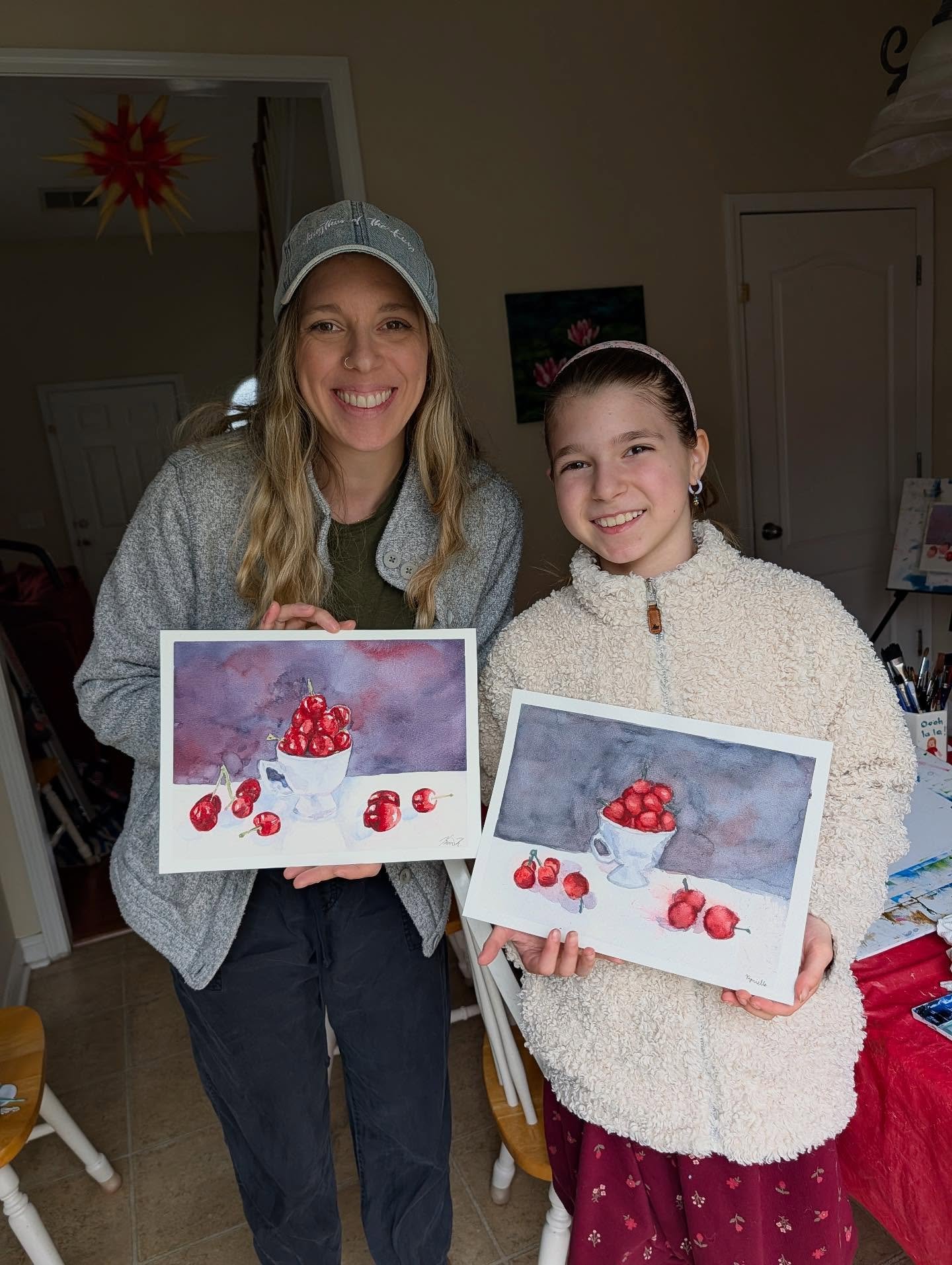 Had such a fun time with Kyrielle at her watercolor class! She is doing so well with her drawing and painting! Thank you Becky Nobel for doing so well with teaching us! Kyrielle was gifted watercolor lessons for Christmas 😊💕 Kyrielle decided she wa