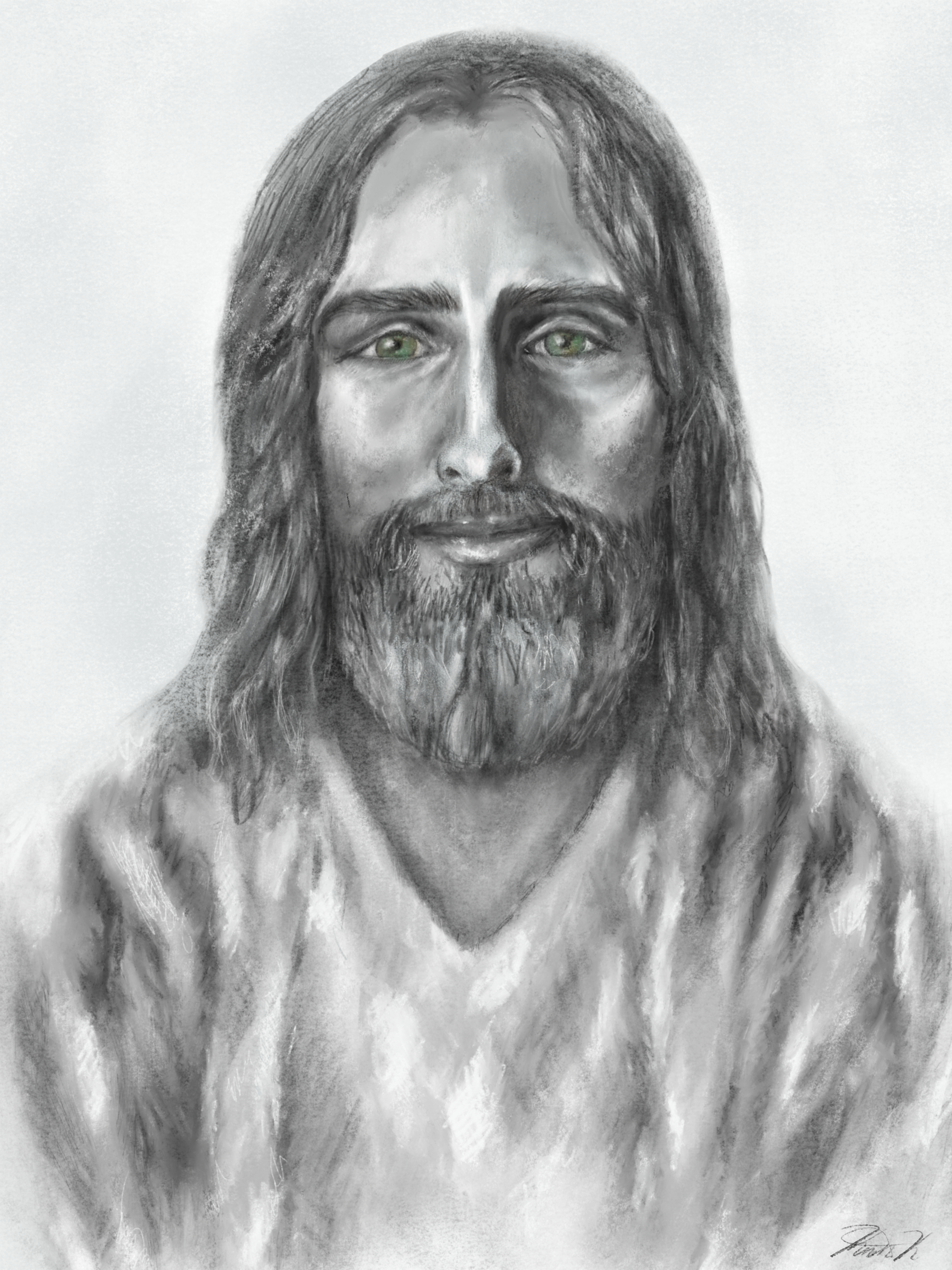 Jesus Smiling Digital Downloadable PNG