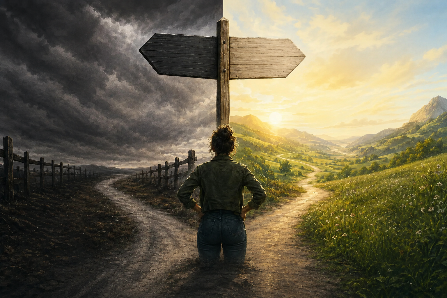 showing two paths
