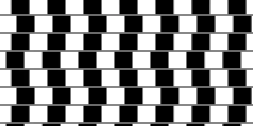 optical illusion with straight lines