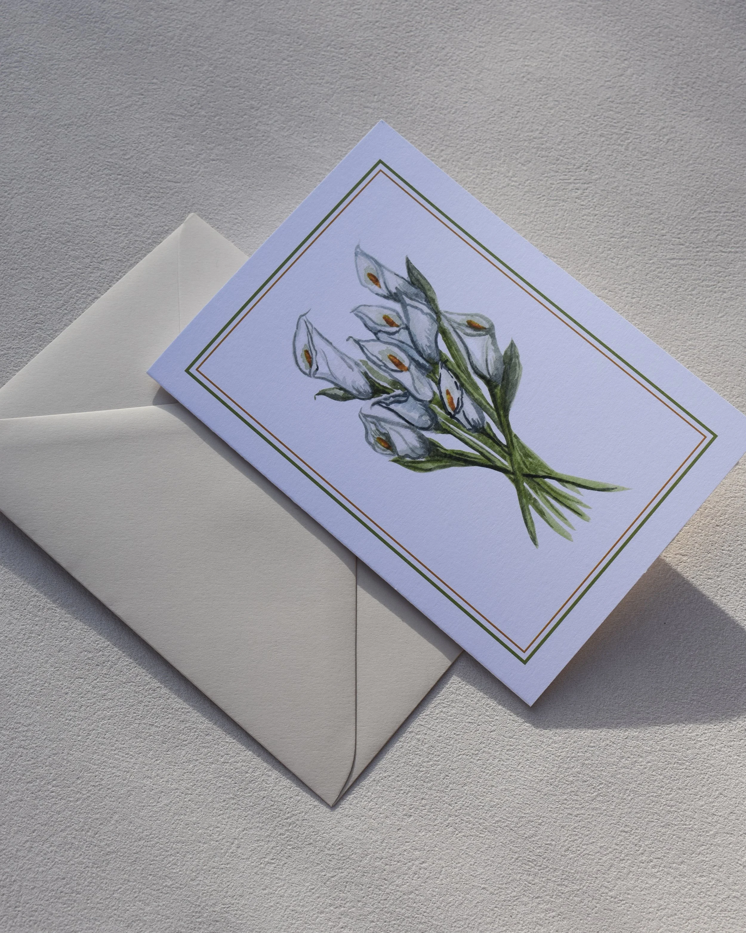 Calla Lillies Folded Card