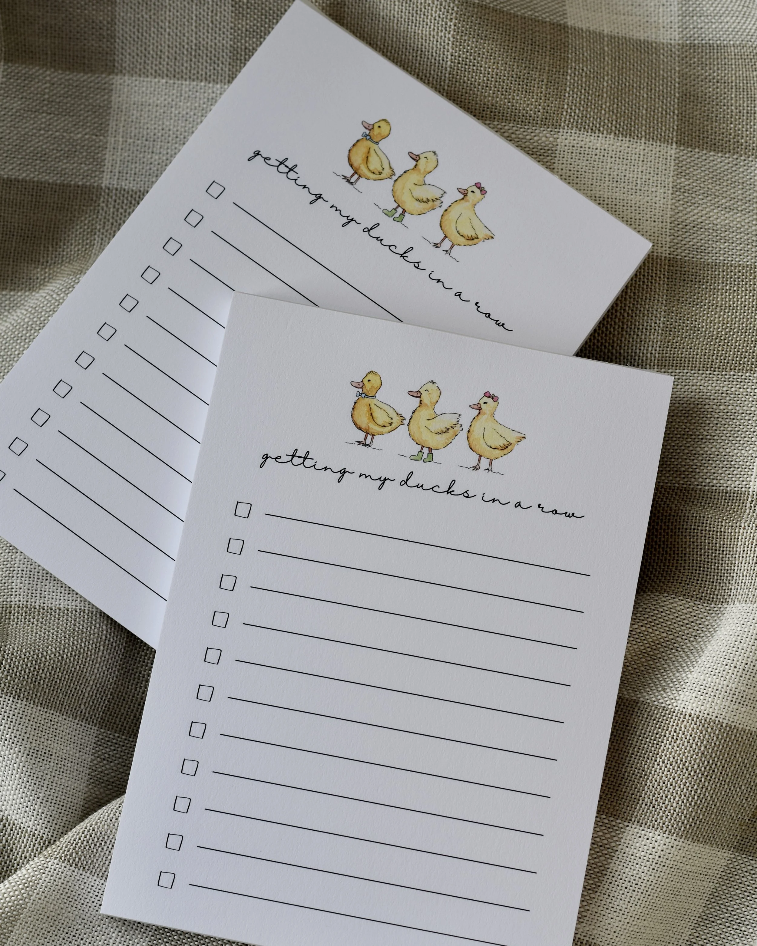Ducks In a Row Checklist Notepad