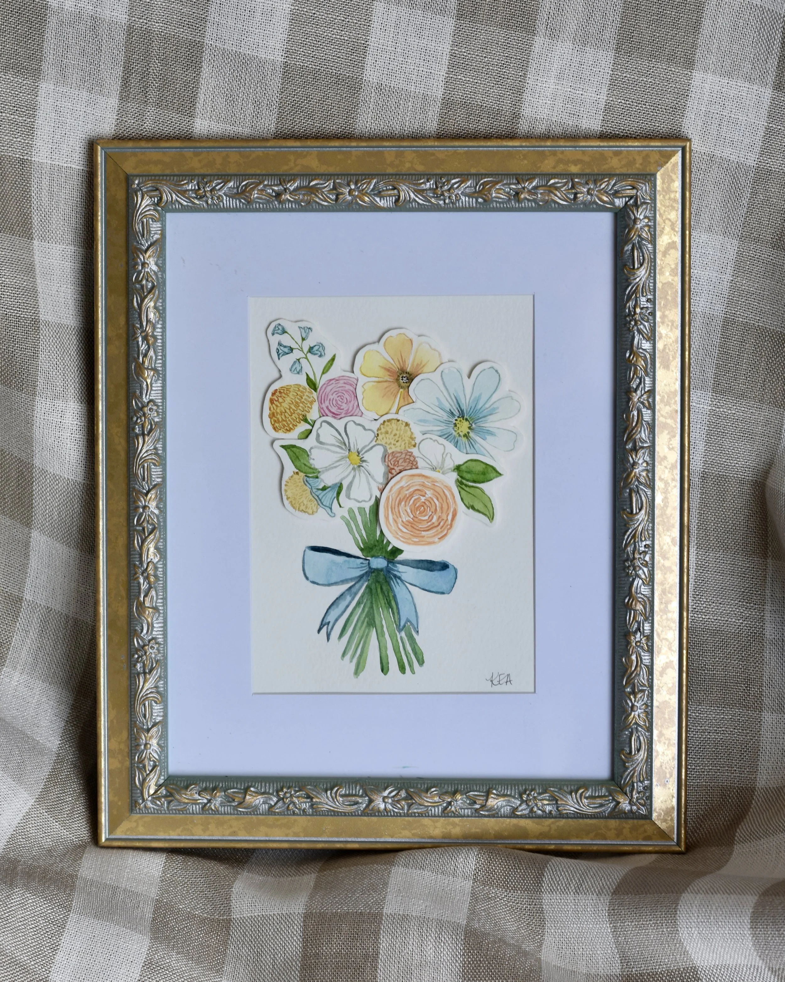 The Layered Bouquet Original Framed Painting