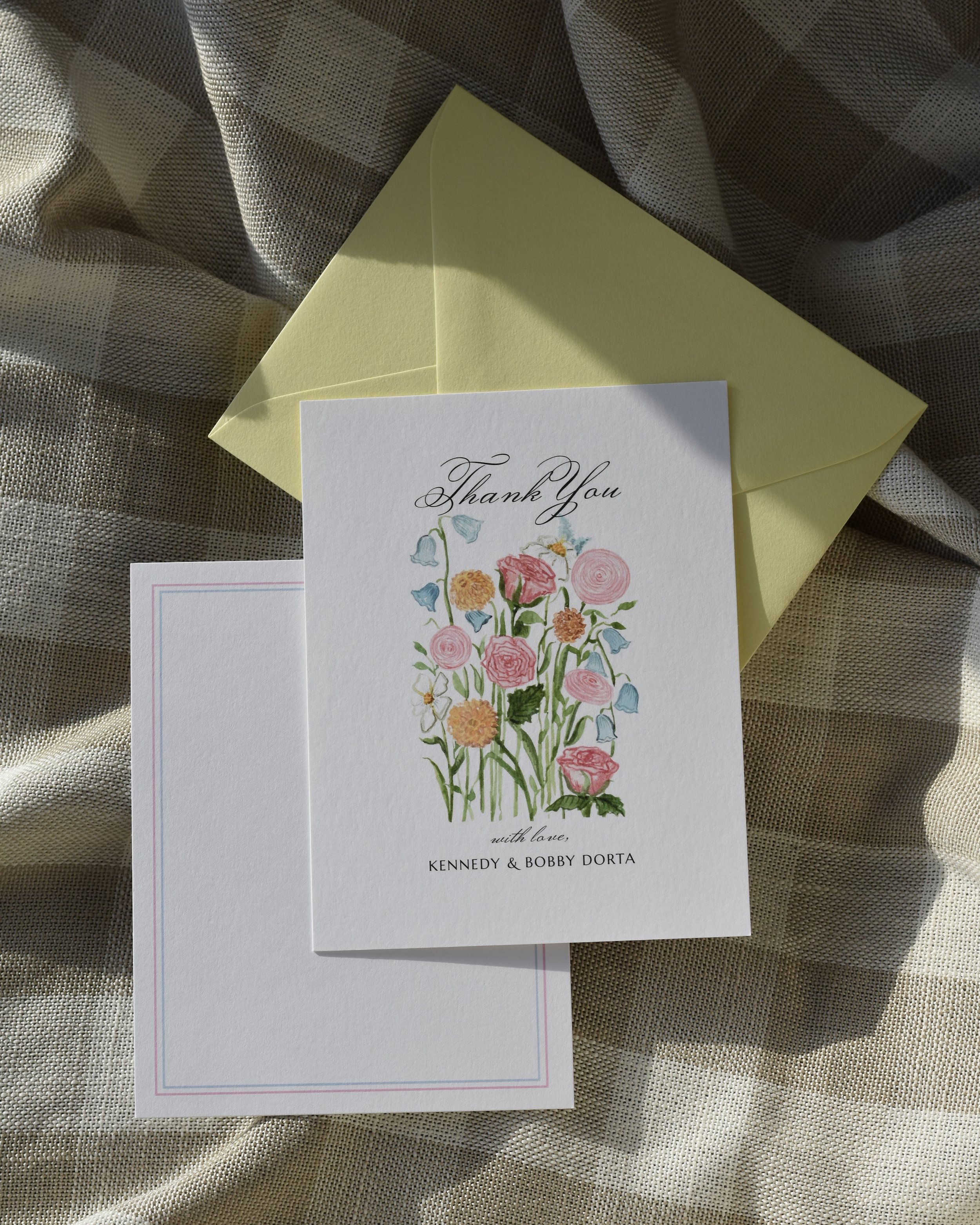 Garden Party Custom Thank You Stationery