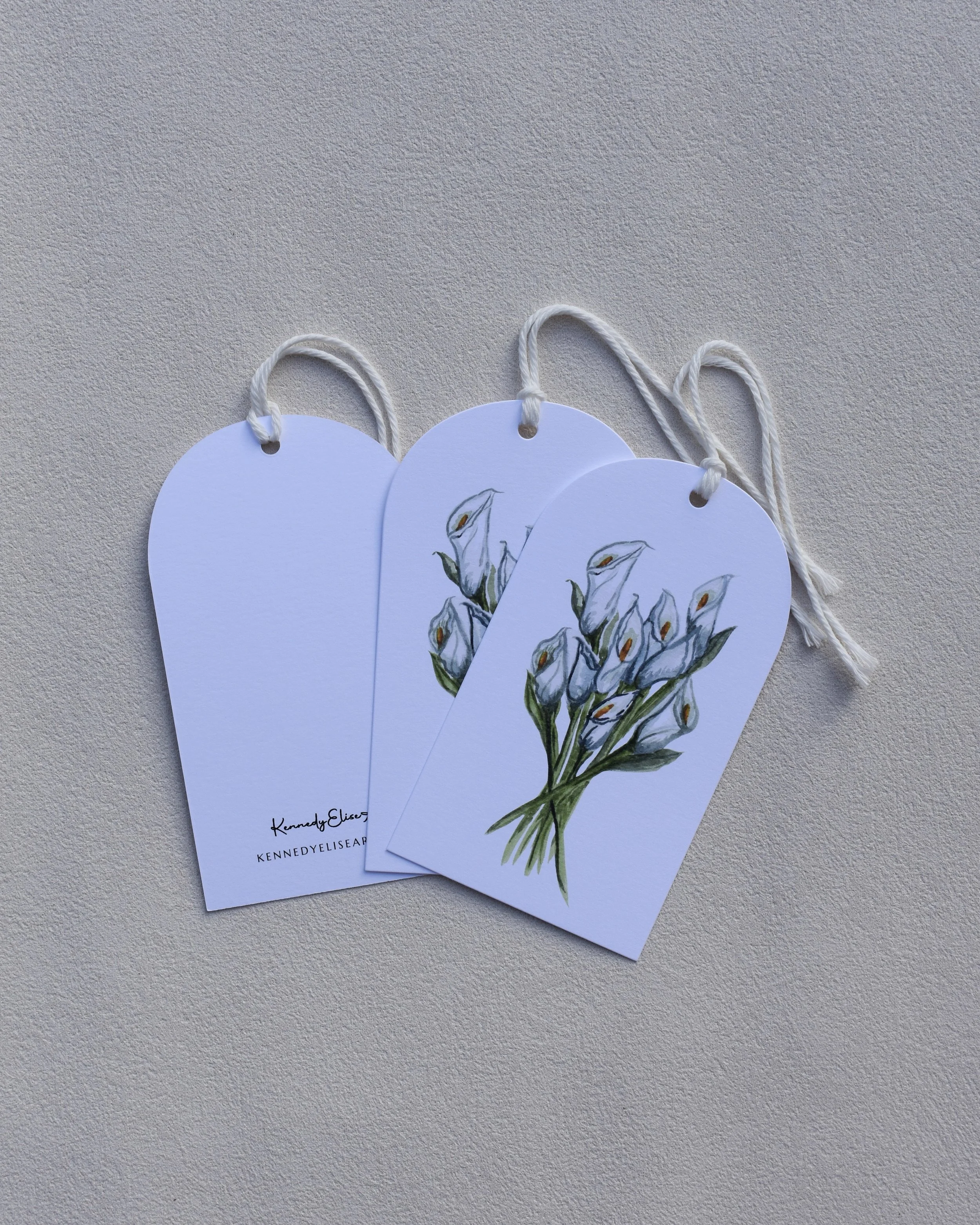 Calla Lillies Arched Gift Tags