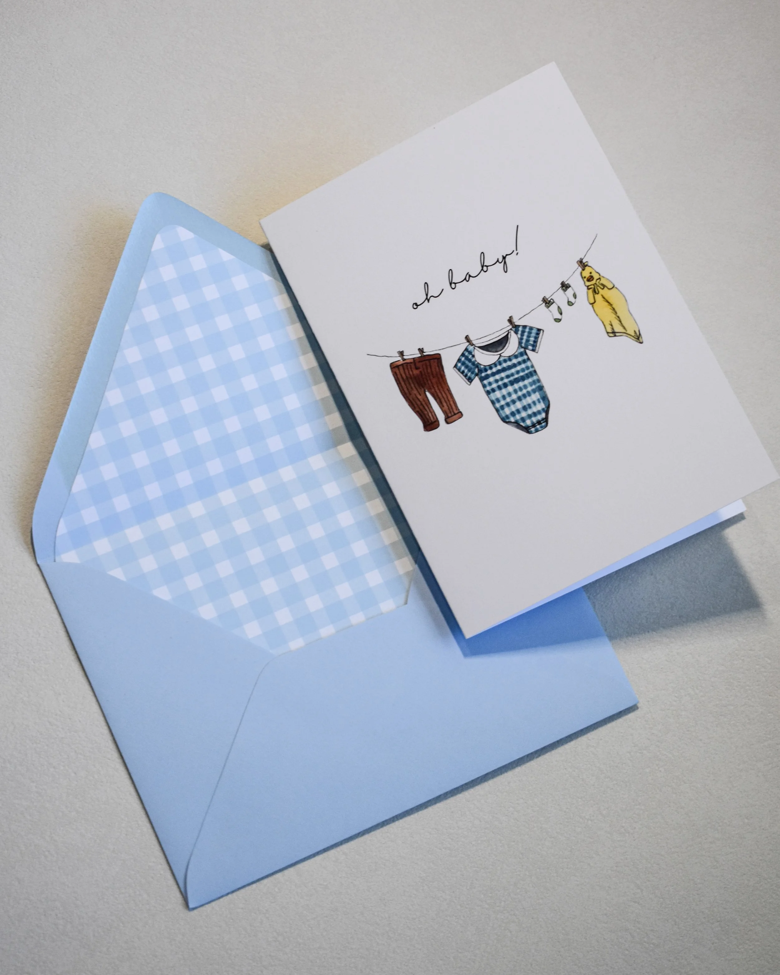 "Oh Baby" Boy Folded Card