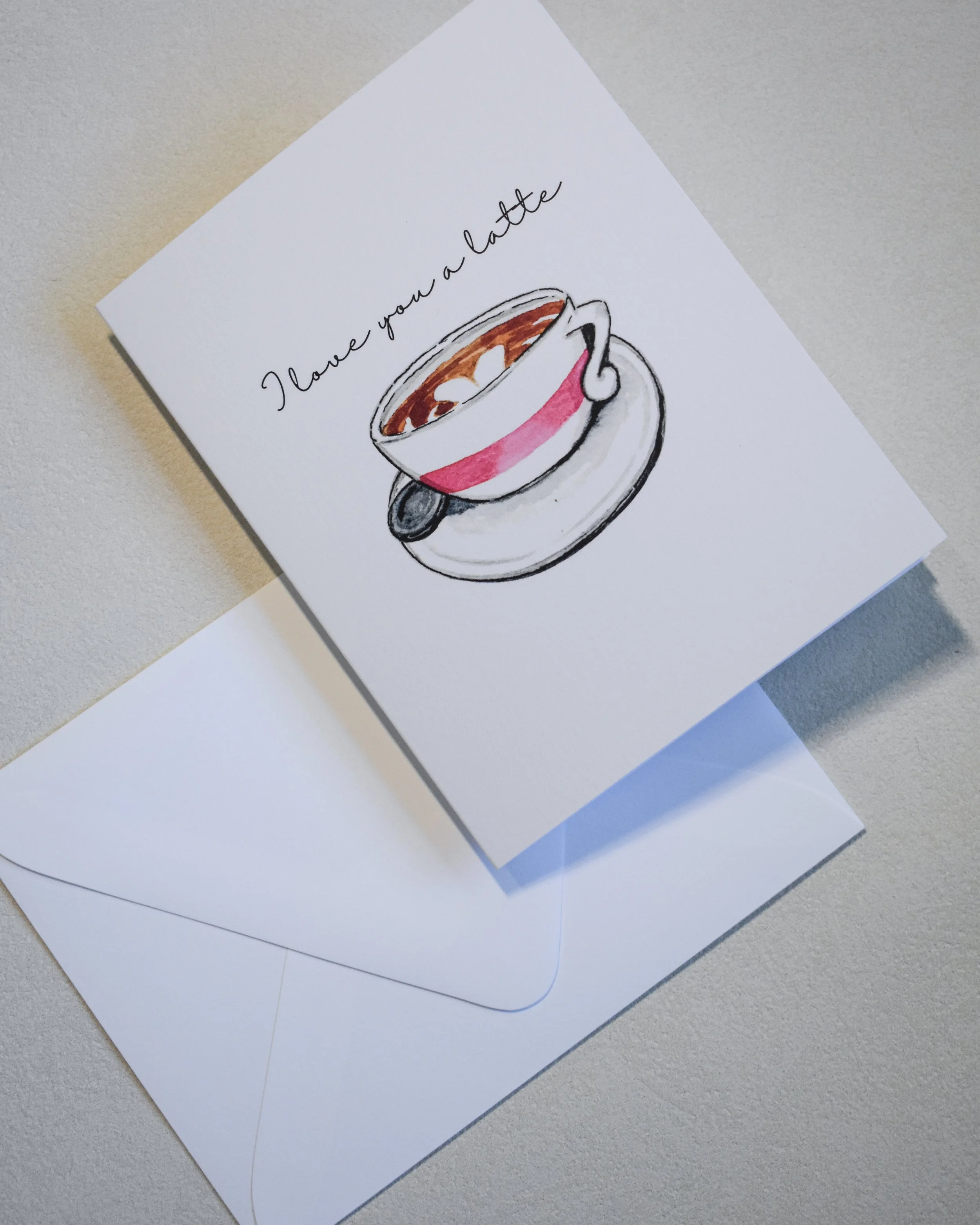 “I Love You a Latte” Folded Card