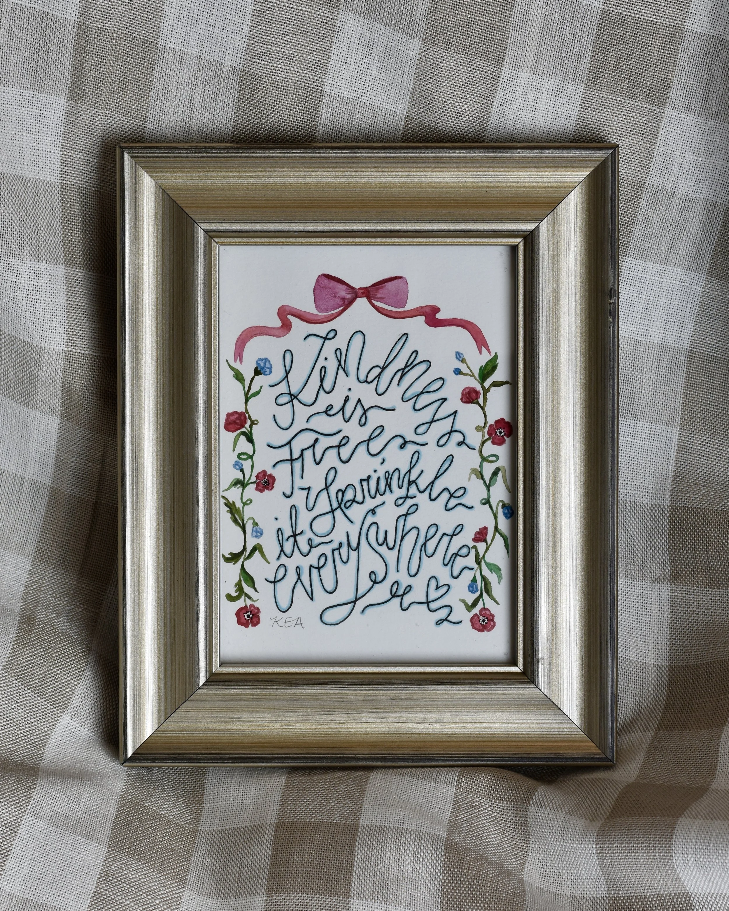 Kindness is Free Original Framed Artwork