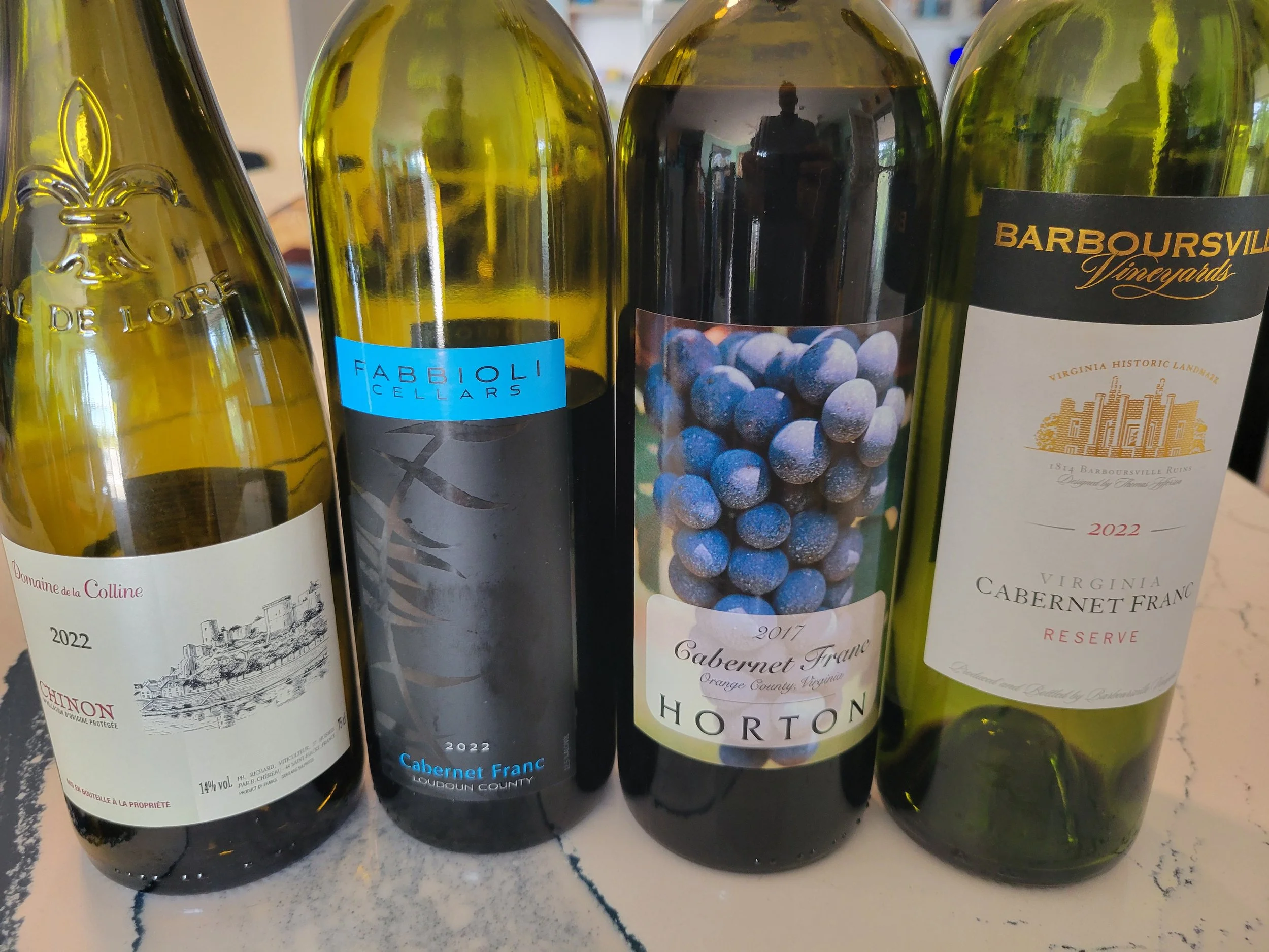 Tasting: Cabernet Franc - 3 from Virginia and 1 from France