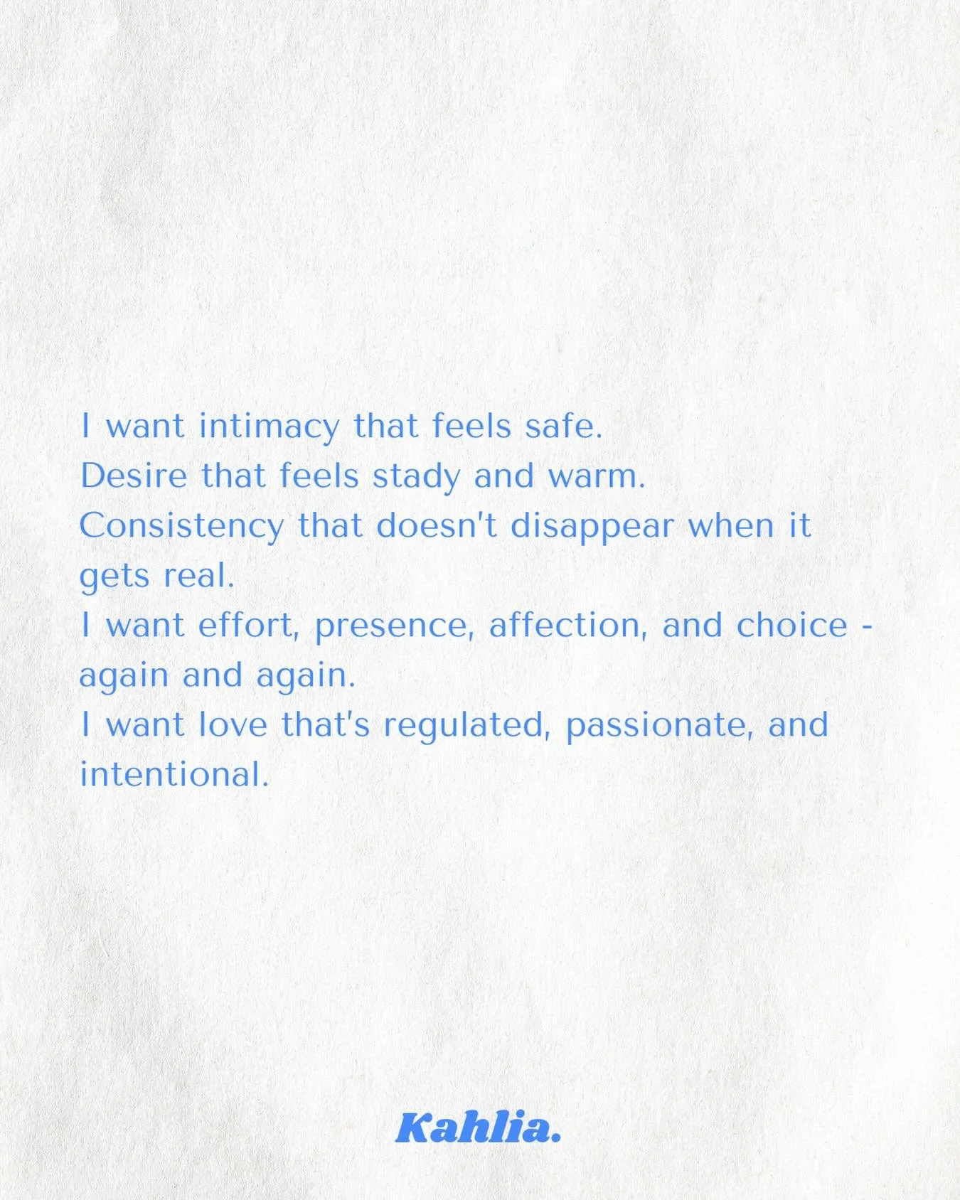 Healthy relationships aren&rsquo;t loud - they&rsquo;re consistent, attuned, and intentional. 💙