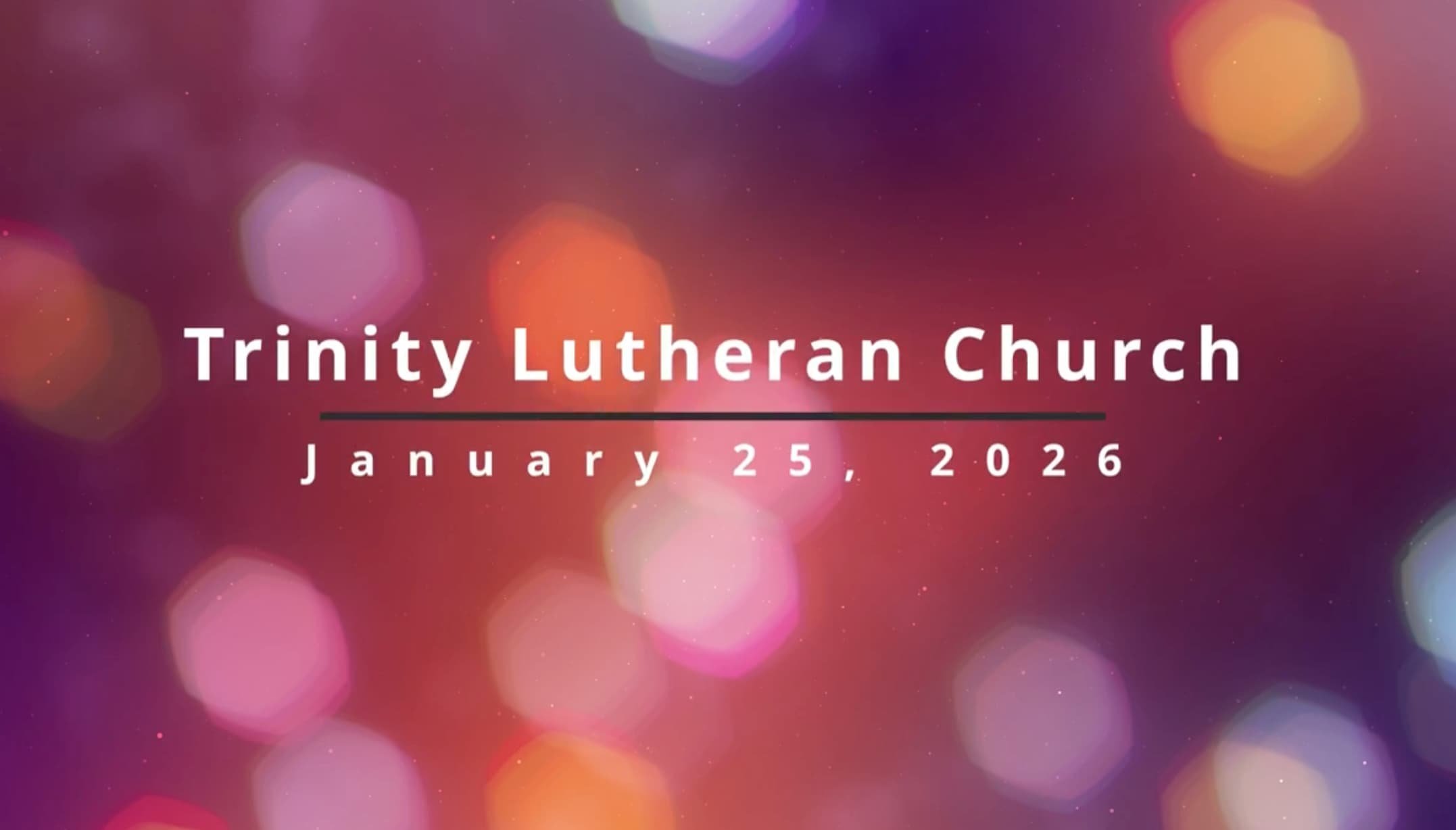 January 25, 2026 Virtual Service