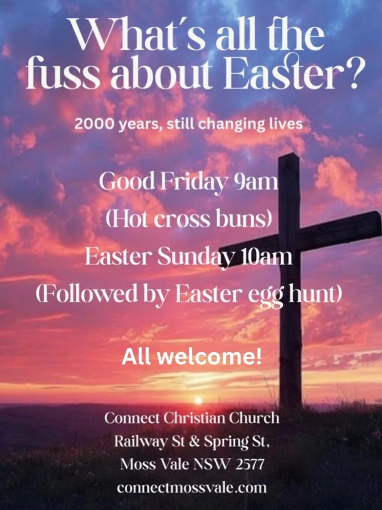 Easter is coming!
Join us this Easter as we discuss how ancient truths still change lives today. 
Good Friday 9am
Easter Sunday 10am
All welcome!