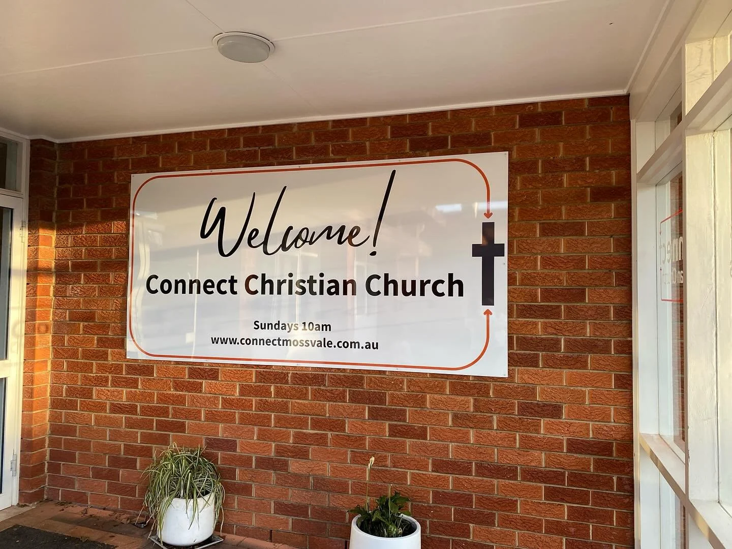 We love our signs from @carrera.signs that show Connect Christian Church is a welcoming space for all people! Our friendly services at 10am on Sundays are contemporary in flavour, with upbeat music, relatable talks, and a great morning tea. We love t