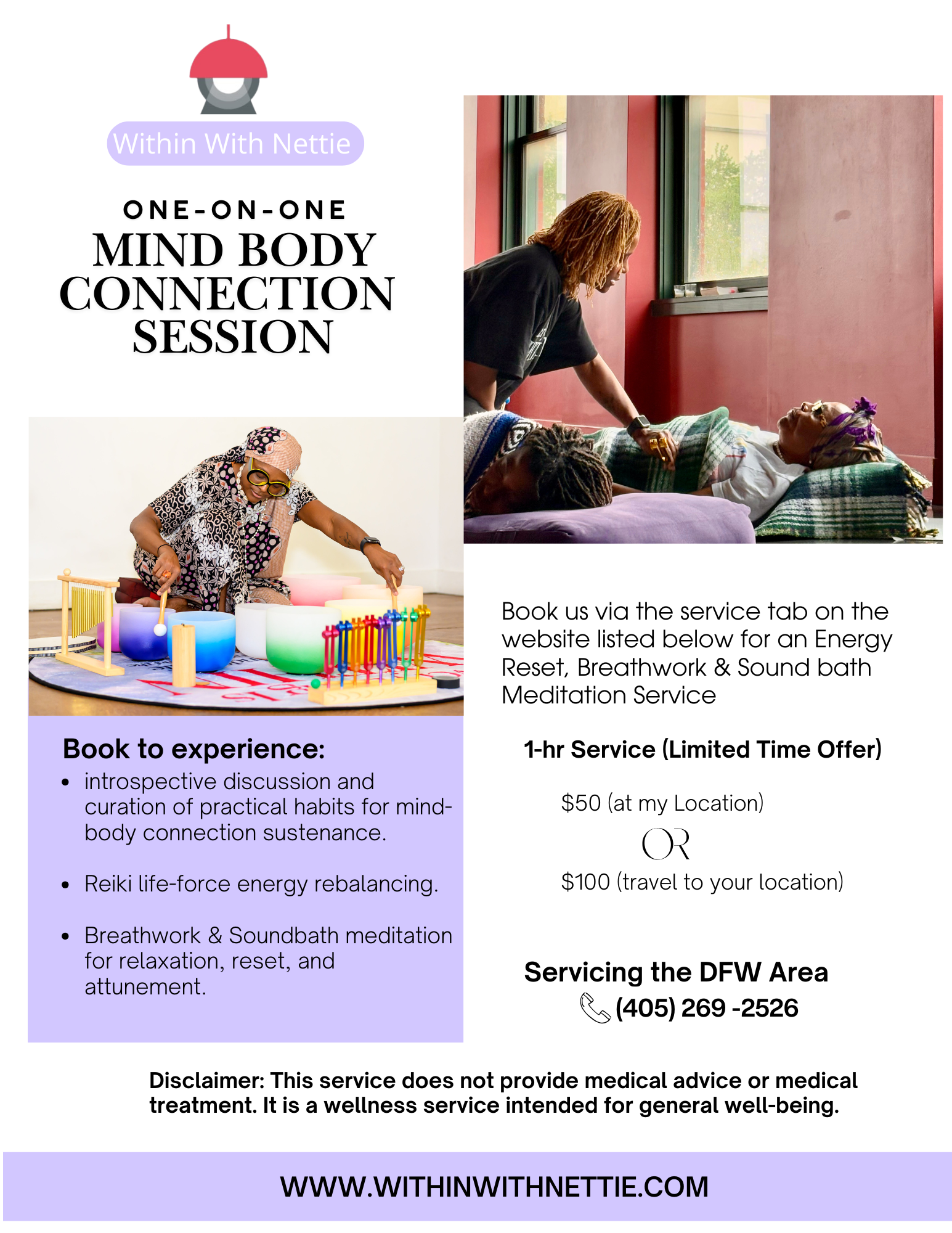 ONE-ON-ONE Mind Body Connection Session