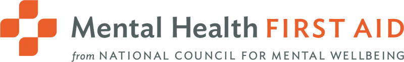Logo for Mental Health FIRST AID from the National Council for Mental Wellbeing.