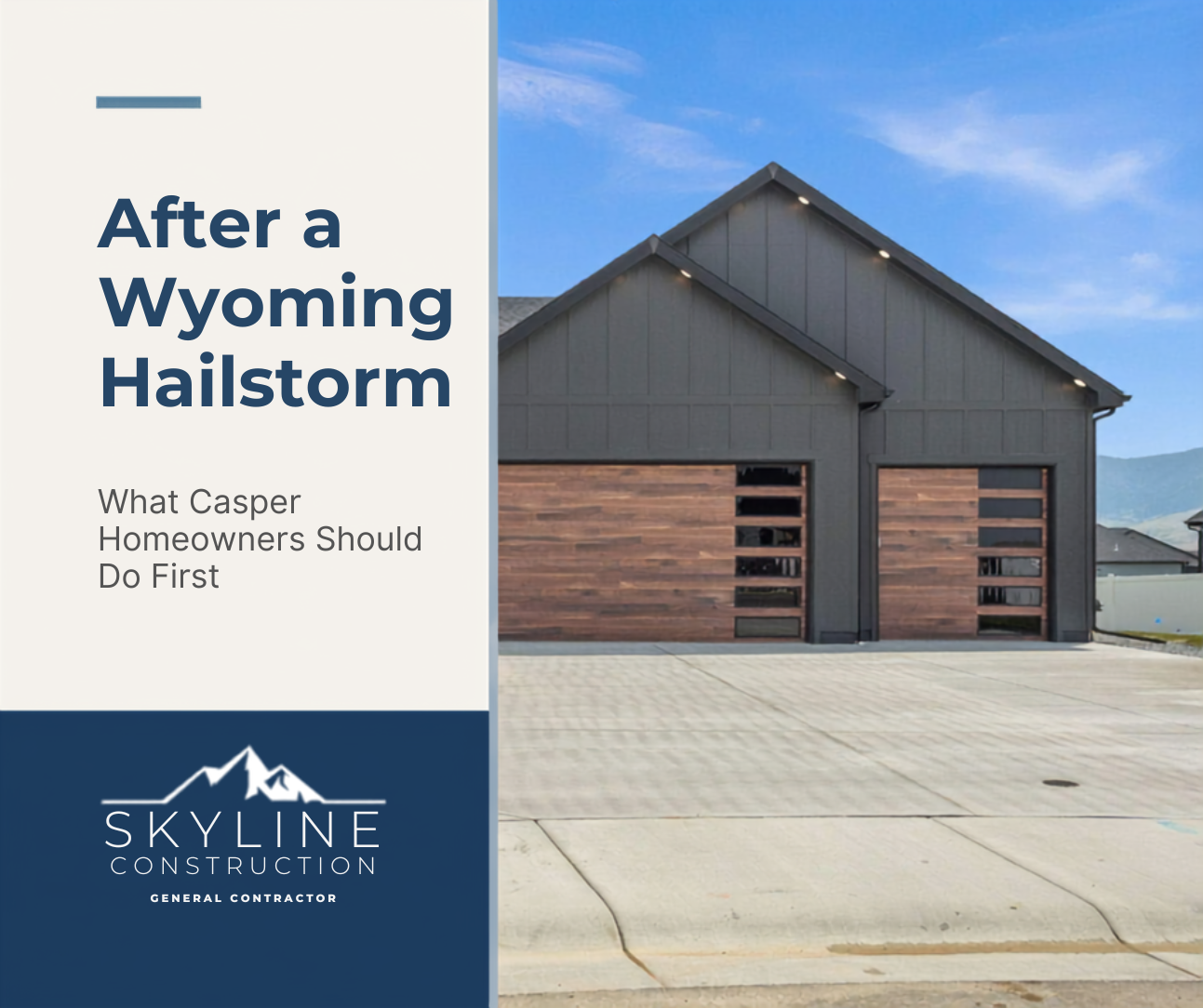 Roof Replacement After a Wyoming Hailstorm: What Casper Homeowners Should Do First