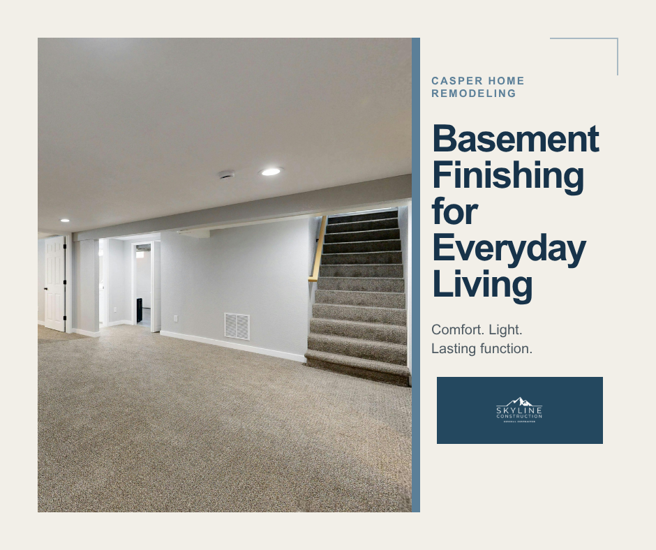 Basement Finishing in Casper: How to Create Comfortable, Usable Living Space