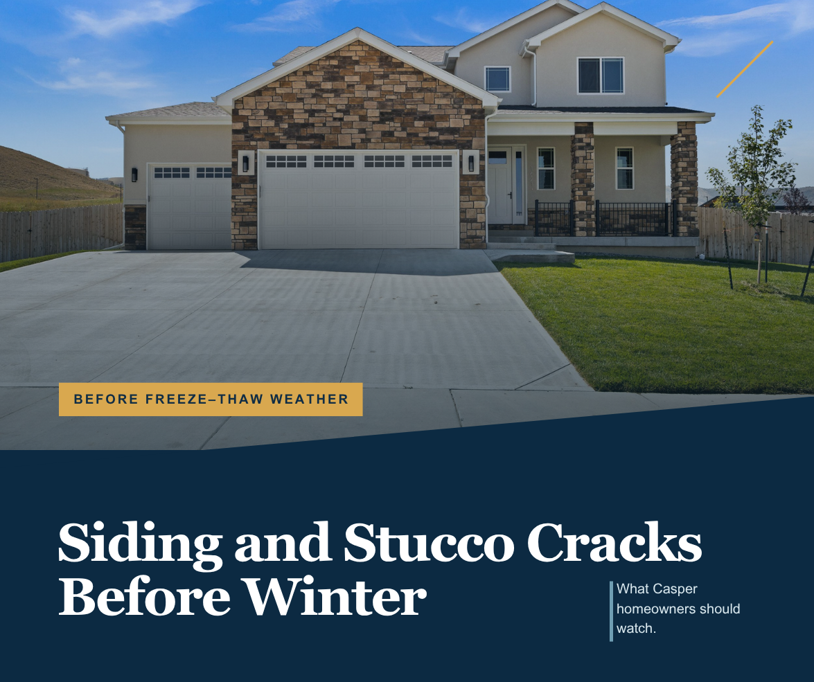 Siding and Stucco Cracks Before Winter: What Casper Homeowners Should Watch