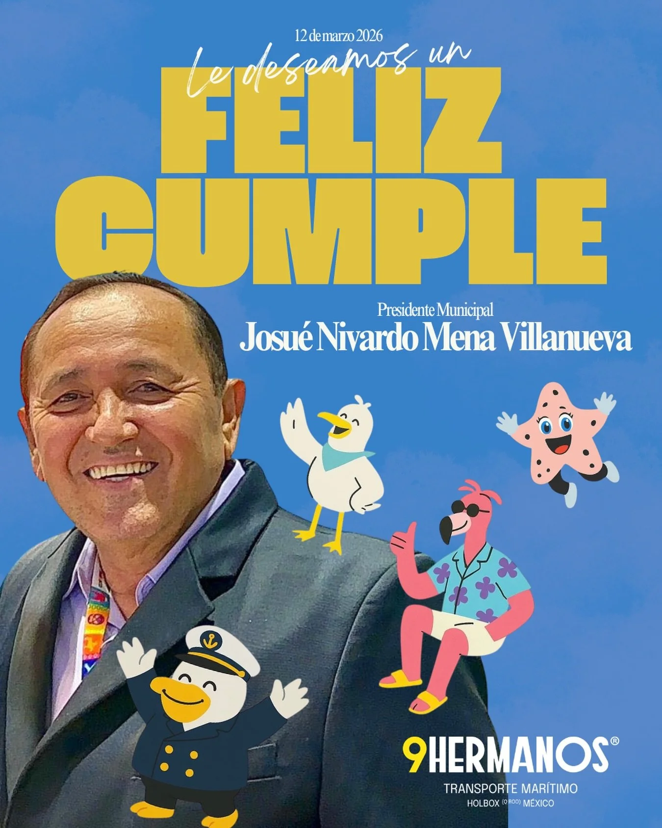 A nuestro querido Presidente Municipal Nivardo Mena en este d&iacute;a tan especial, &iexcl;FELIZ CUMPLEA&Ntilde;OS! 🥳 Que siga llenando de alegr&iacute;a a todas las familias que toca con su servicio y honestidad. &iexcl;Parte esencial de la famili