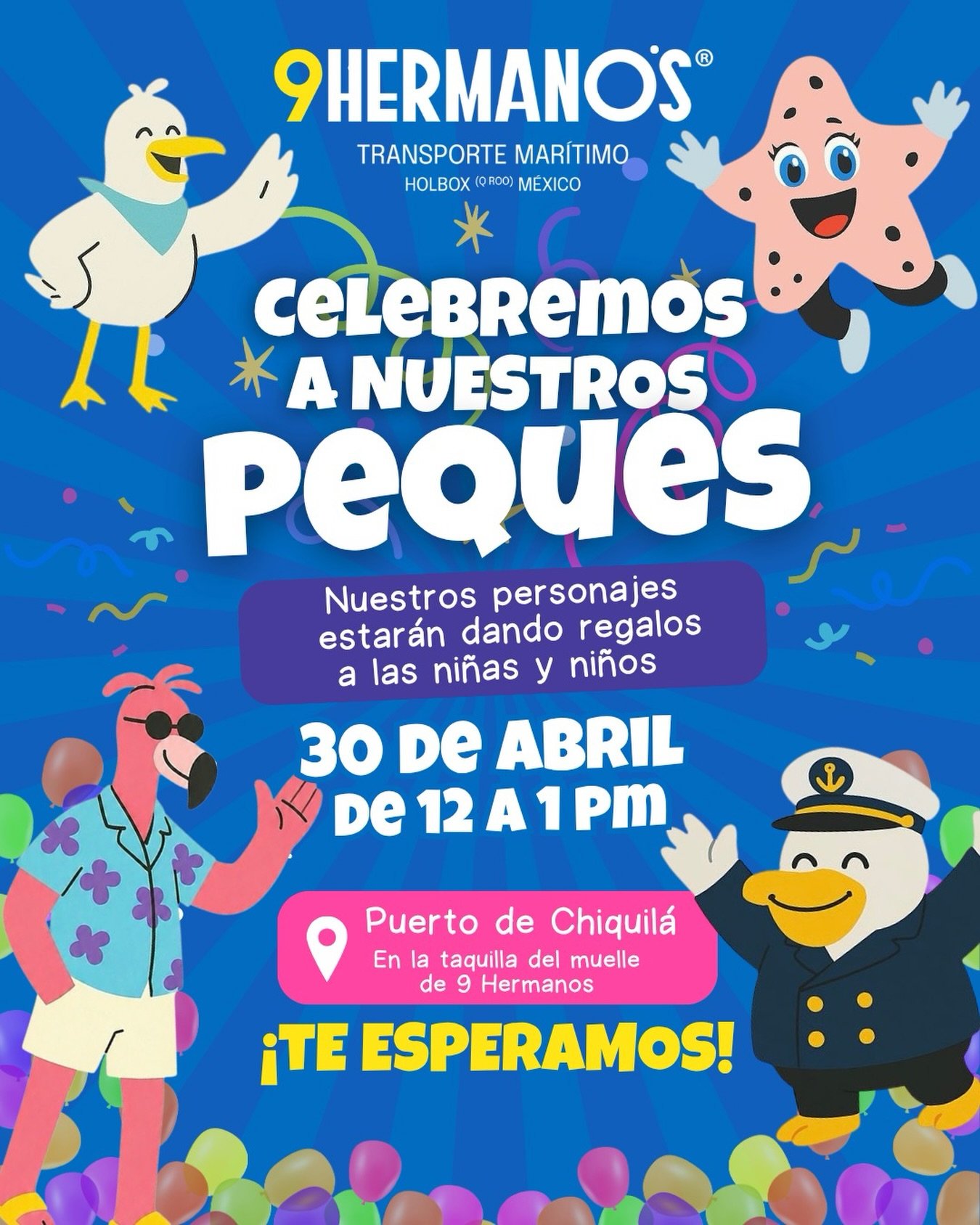 &iexcl;Celebremos juntos a nuestros peques! 🎉👧🧒 En 9 Hermanos amamos ser parte de los momentos que realmente importan&hellip; En familia. 💙✨

Este 30 de abril nuestros personajes estar&aacute;n regalando sonrisas, sorpresas y mucha alegr&iacute;a
