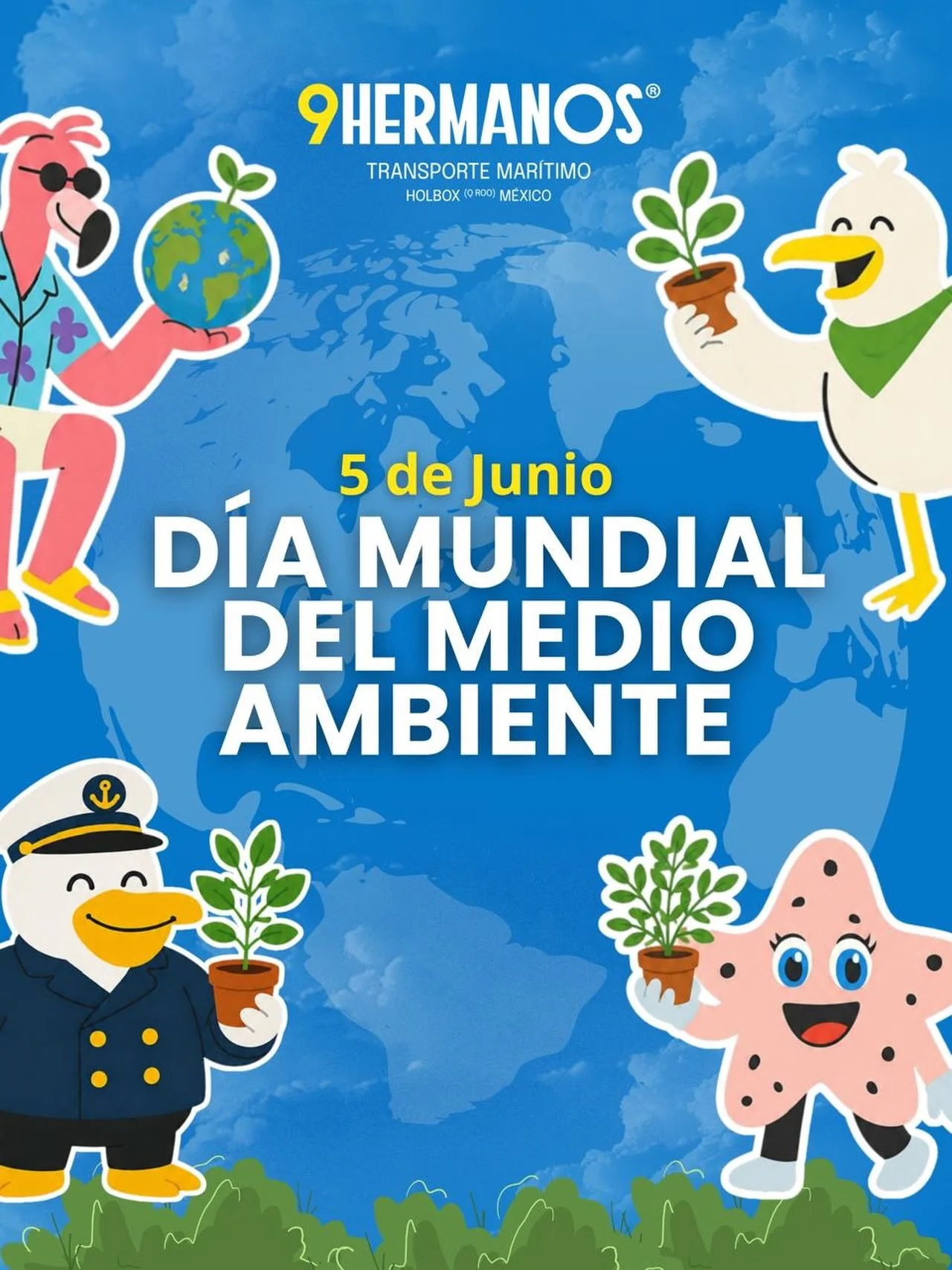 Hoy celebramos este d&iacute;a tan especial 🌎 #D&iacute;aMundialDelMedioAmbiente 💙🏝️⛴️✨ En #9Hermanos estamos comprometidos con la conservaci&oacute;n de nuestro entorno y el cuidado del medio ambiente para seguir viviendo en el GRAN para&iacute;s