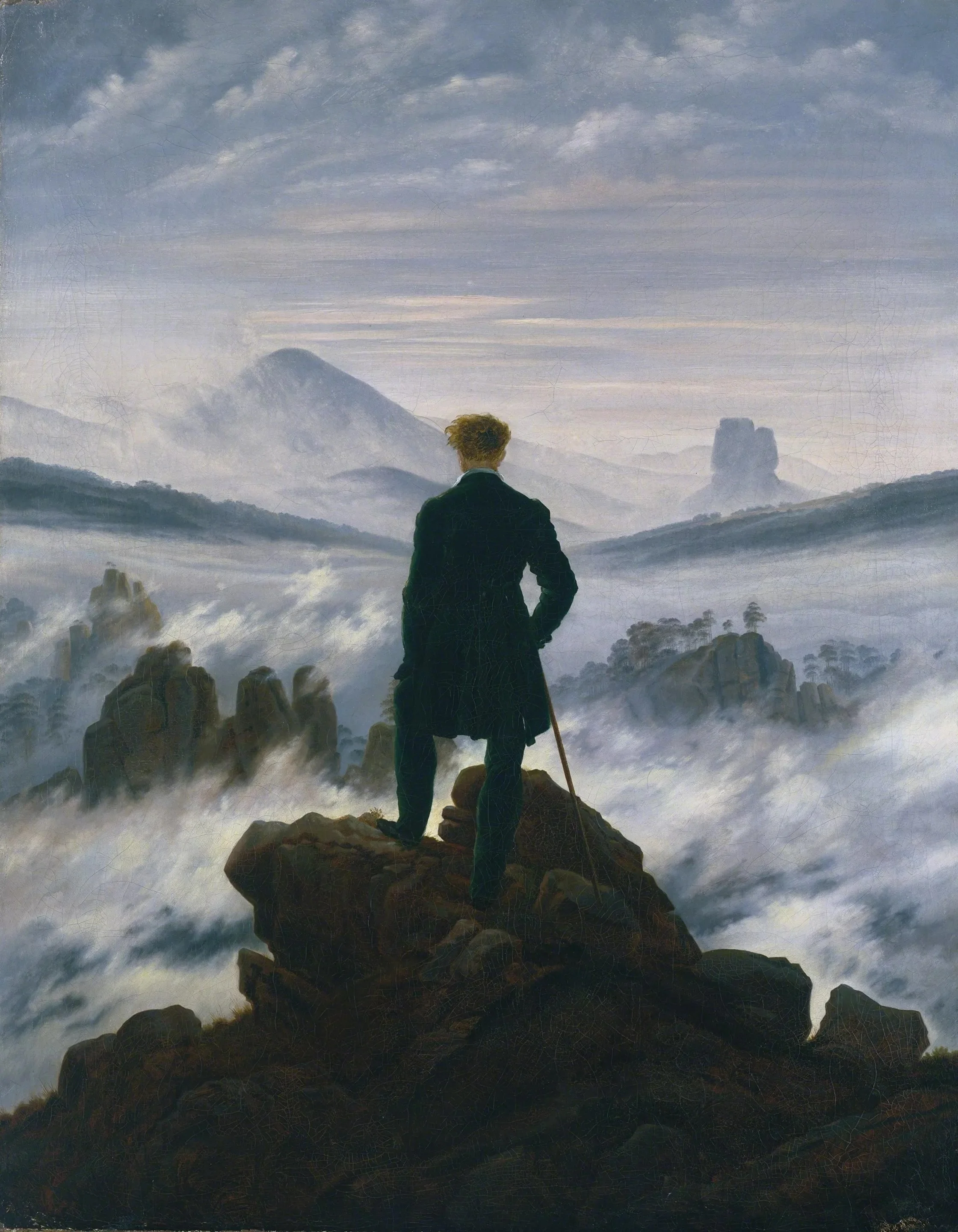 Caspar David Friedrich — Wanderer above the Sea of Fog (1818)