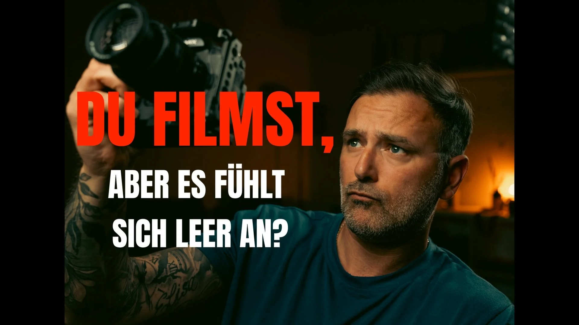 Du filmst, aber es fühlt sich leer an?