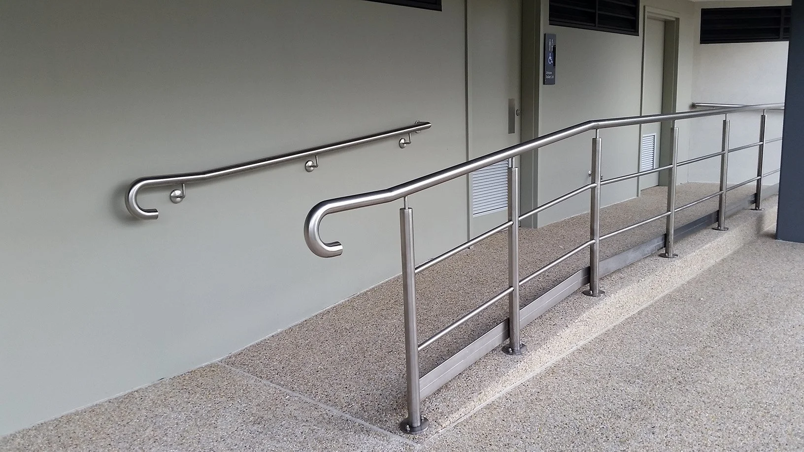 PACT Rossmoyne 10 Stainless Free Standing Handrail turn down, kick rail.jpg