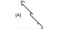 A right triangle with a protractor and perpendicular lines indicating an angle measurement.