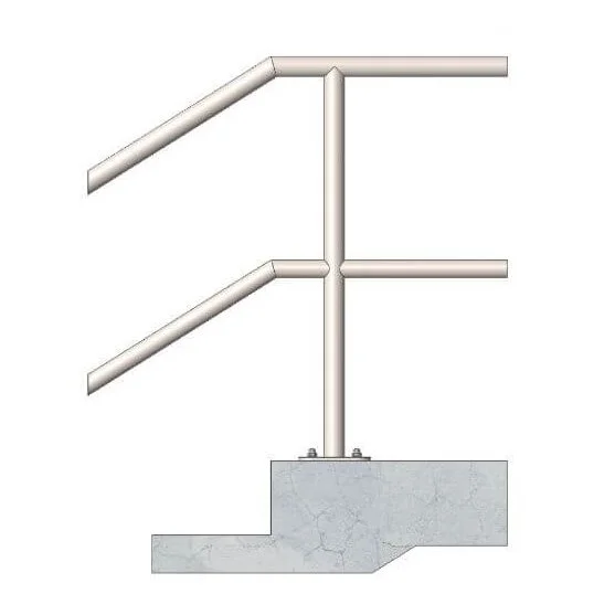 Diagram of a plumbing vent system with pipes extending from a concrete base.