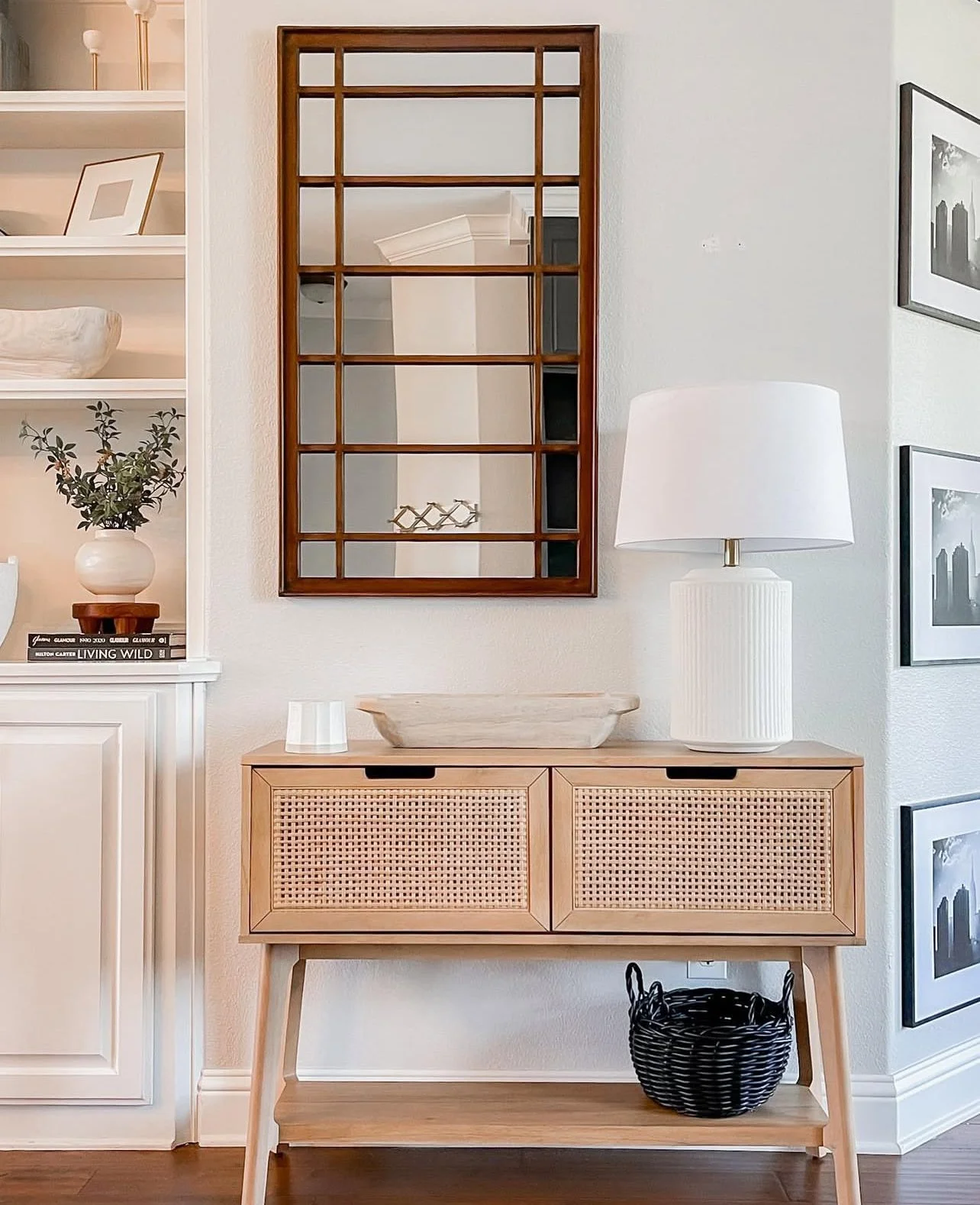 When possible, I love to find thrifted pieces, whether it's for myself or clients, to bring unique character to their homes. This mirror was a special find.