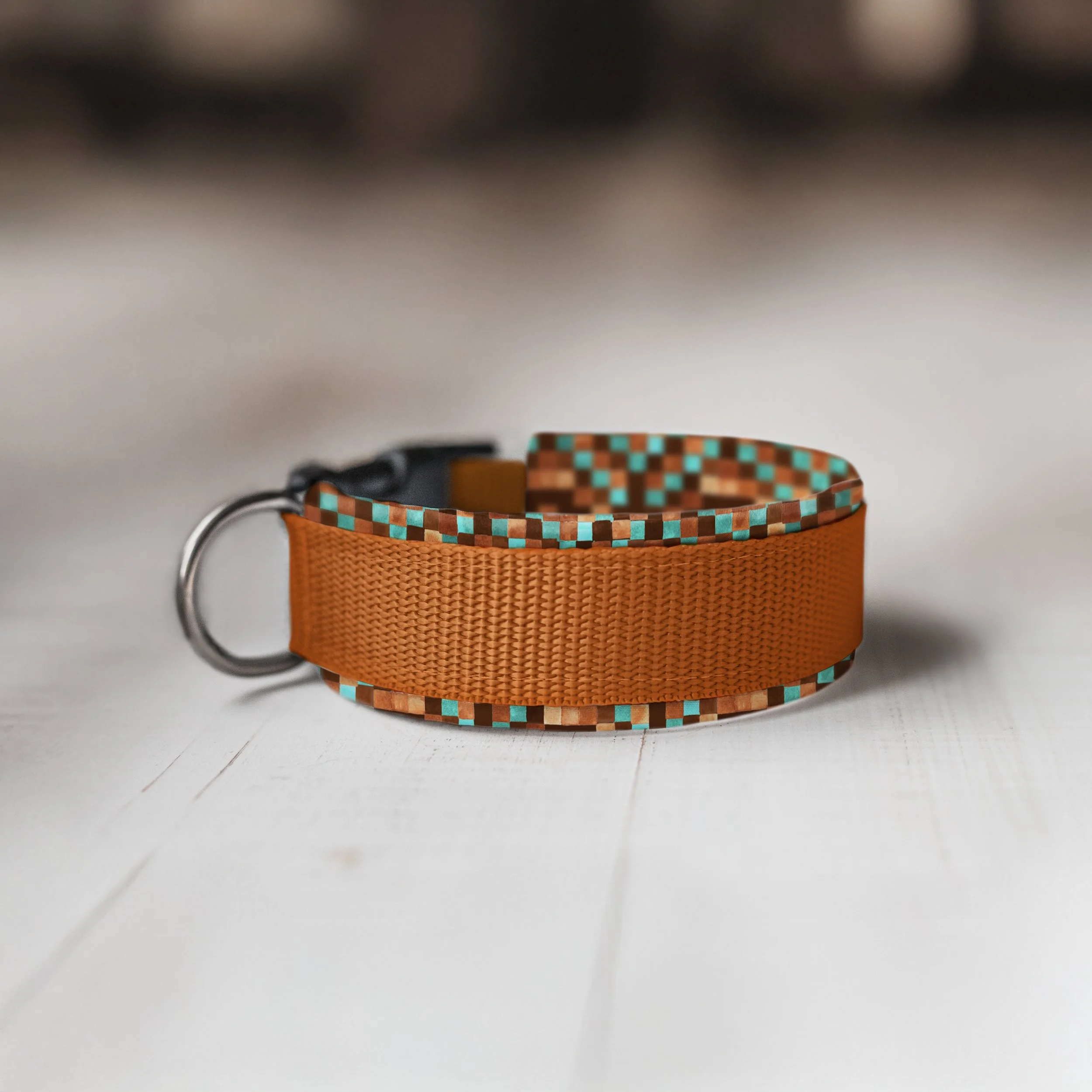 Softshell-Halsband mit Klickverschluss "Boho Squares"