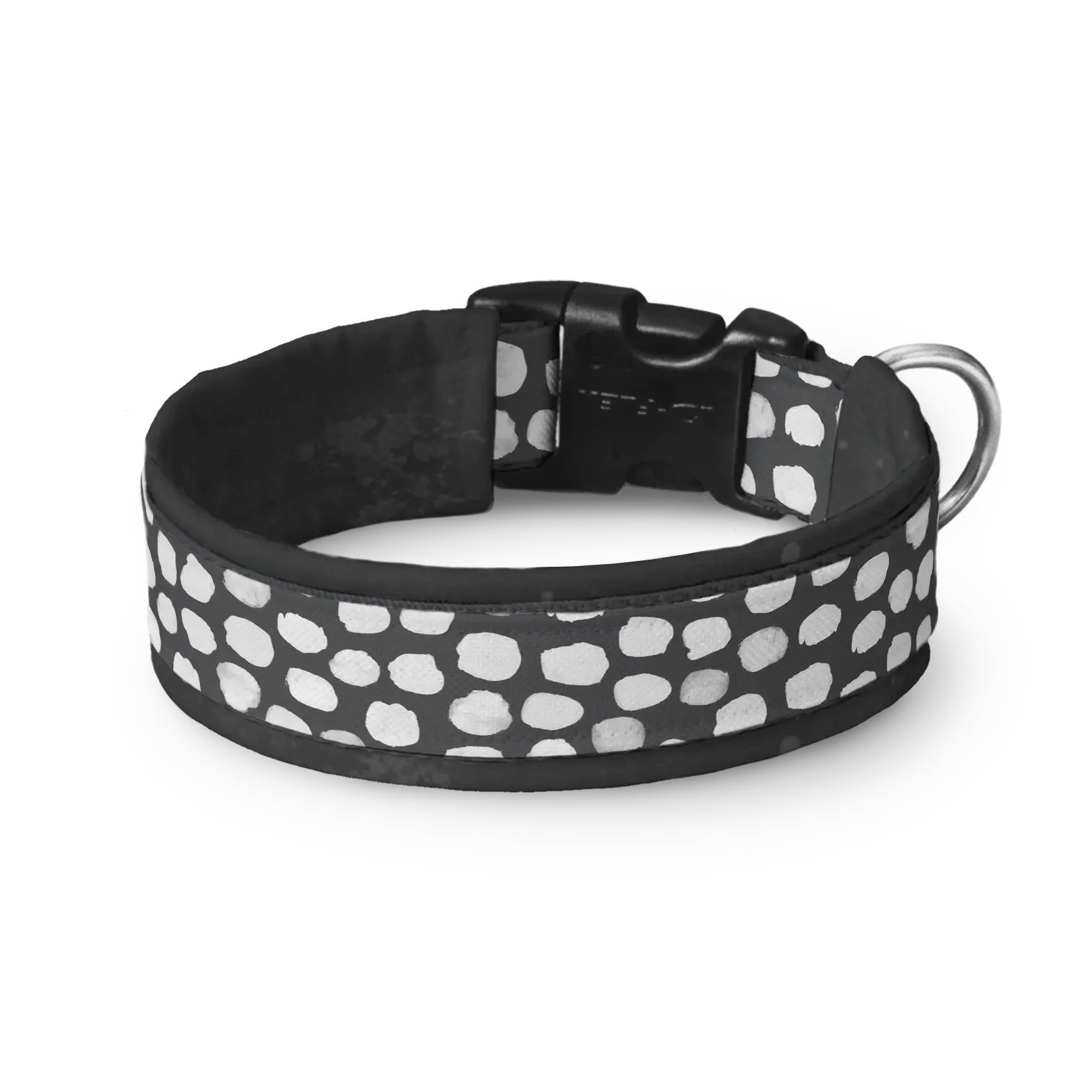 Klick-Halsband | Softshell | "Fat Dots Dark"