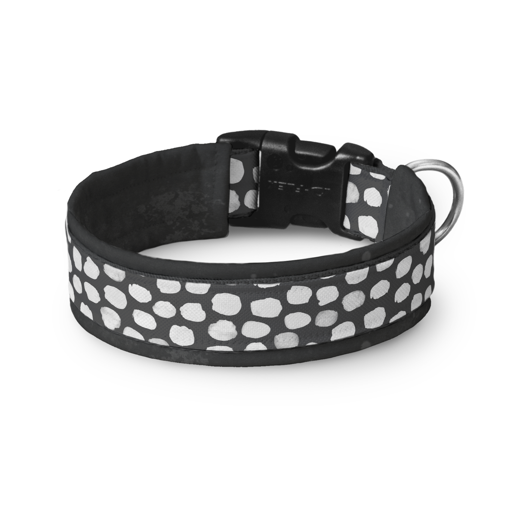 Softshell-Halsband mit Klickverschluss "Fat Dots Dark"