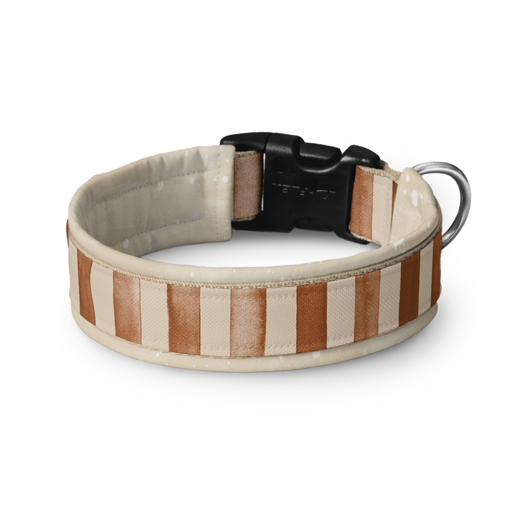 Softshell-Halsband mit Klickverschluss "Bold Stripes Beige"