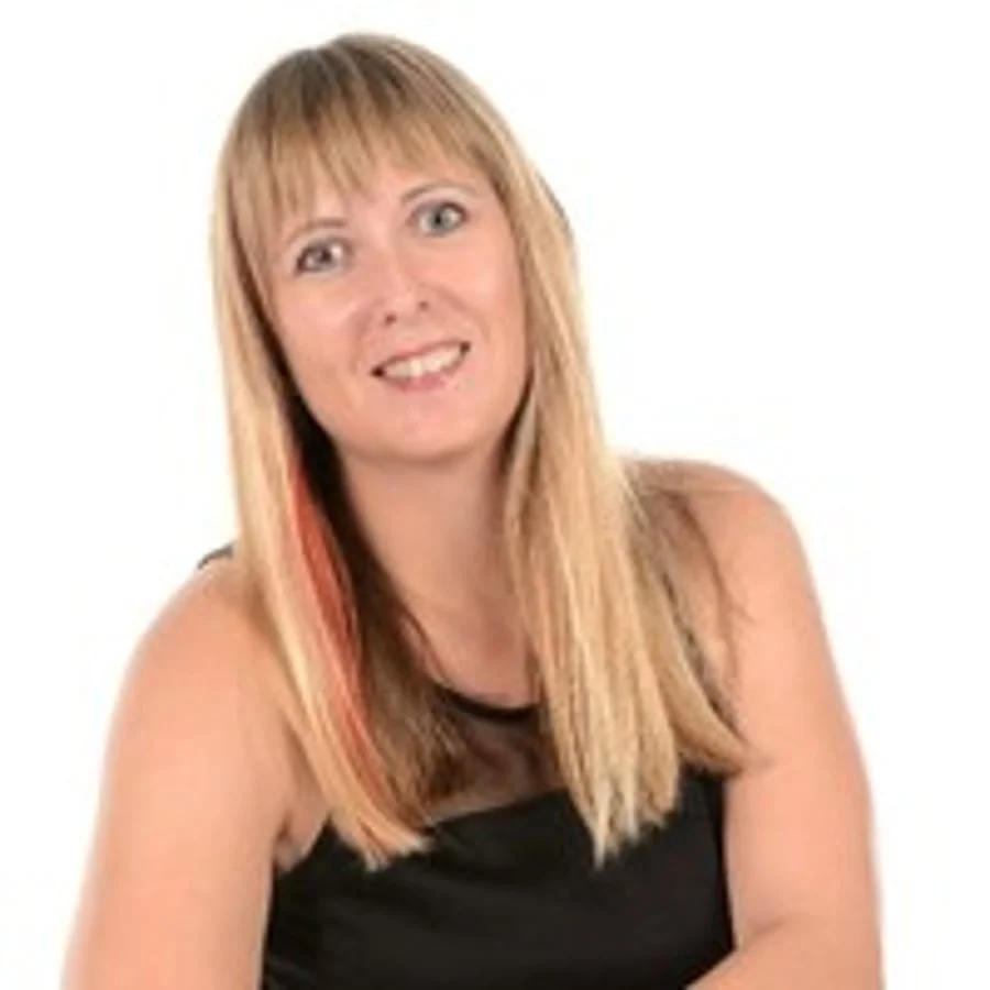 Woman in black blouse