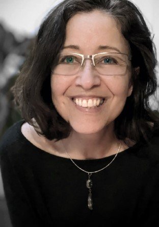 Woman in black blouse
