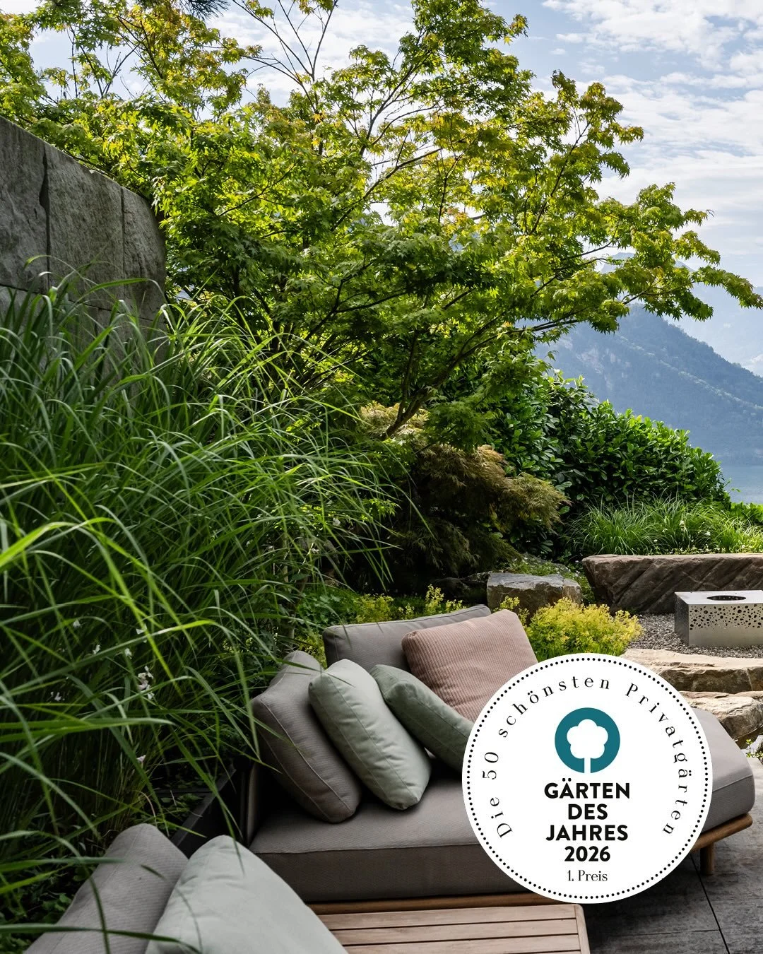🥇1. Platz sch&ouml;nste G&auml;rten des Jahres beim @callwey Verlag.

Mit unserem Projekt &laquo;Der Garten als ideale Fortsetzung einer Landschaft&raquo; in Weggis im Kanton Luzern durften wir zeigen, wie ein Garten die bestehende Umgebung selbstve