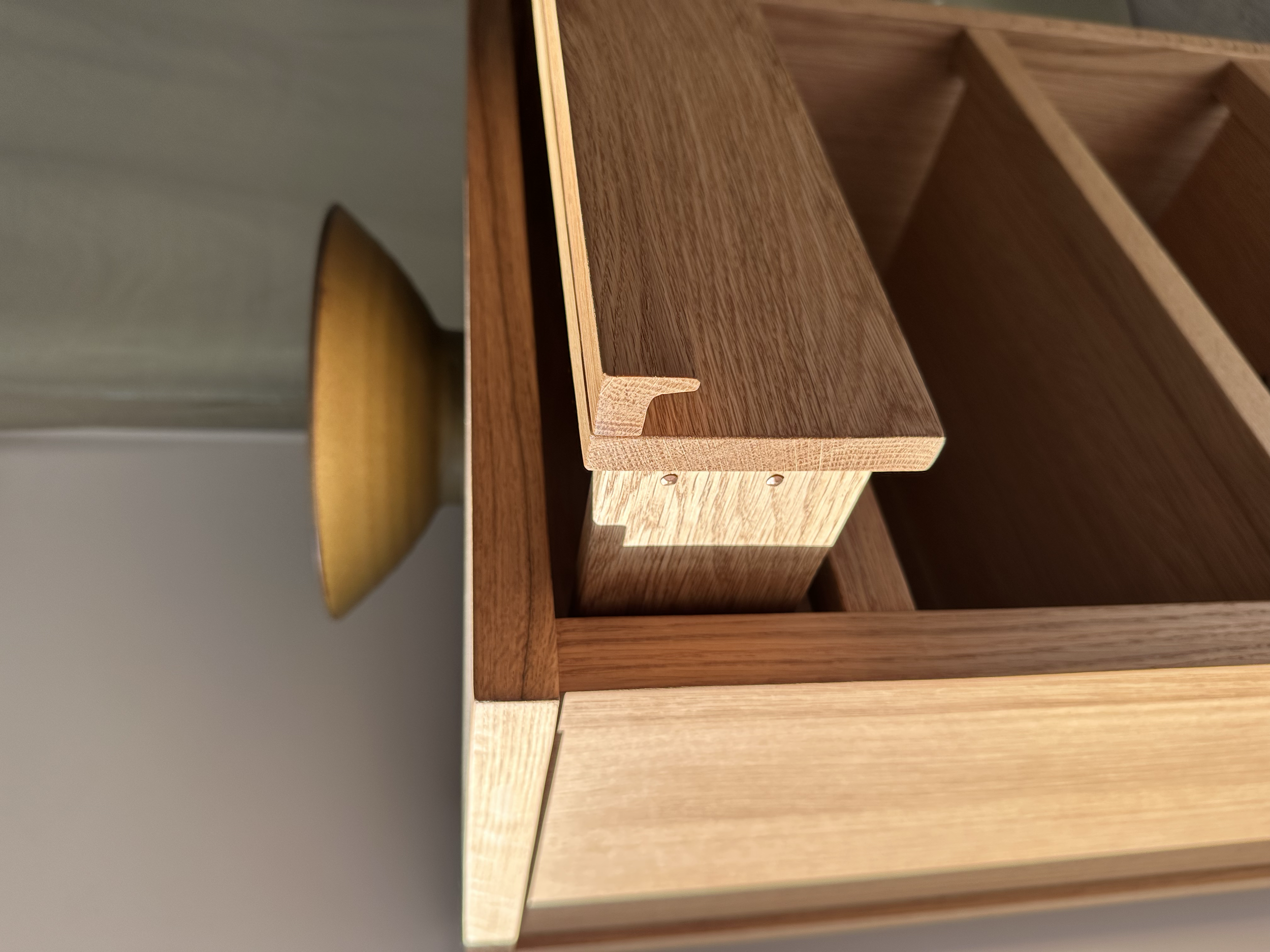 Oak with moulded Oak handle / Custom hallway utility / Whangamatā, 2025