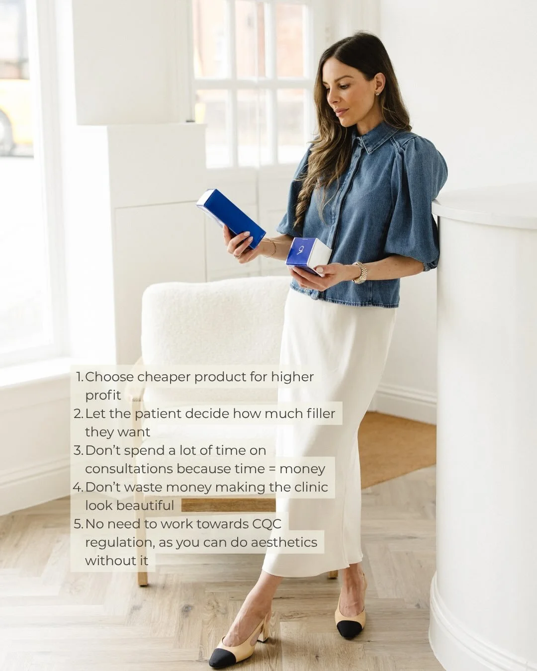 Expected clinic owner script vs my version ✨🧬🤍