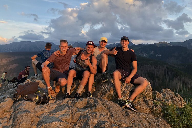 On the summit.